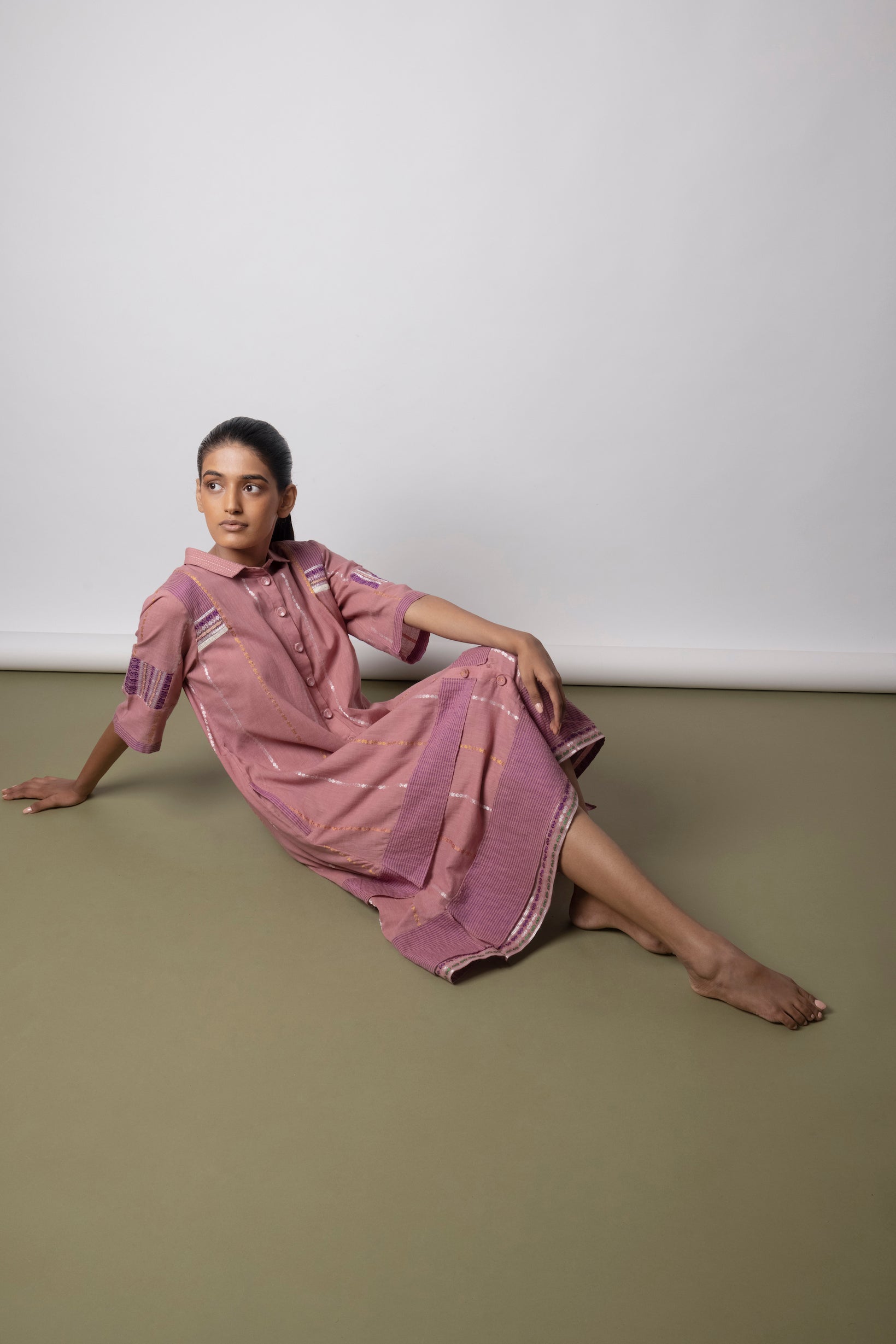 Mellow Pink Shirt Dress - Mélange