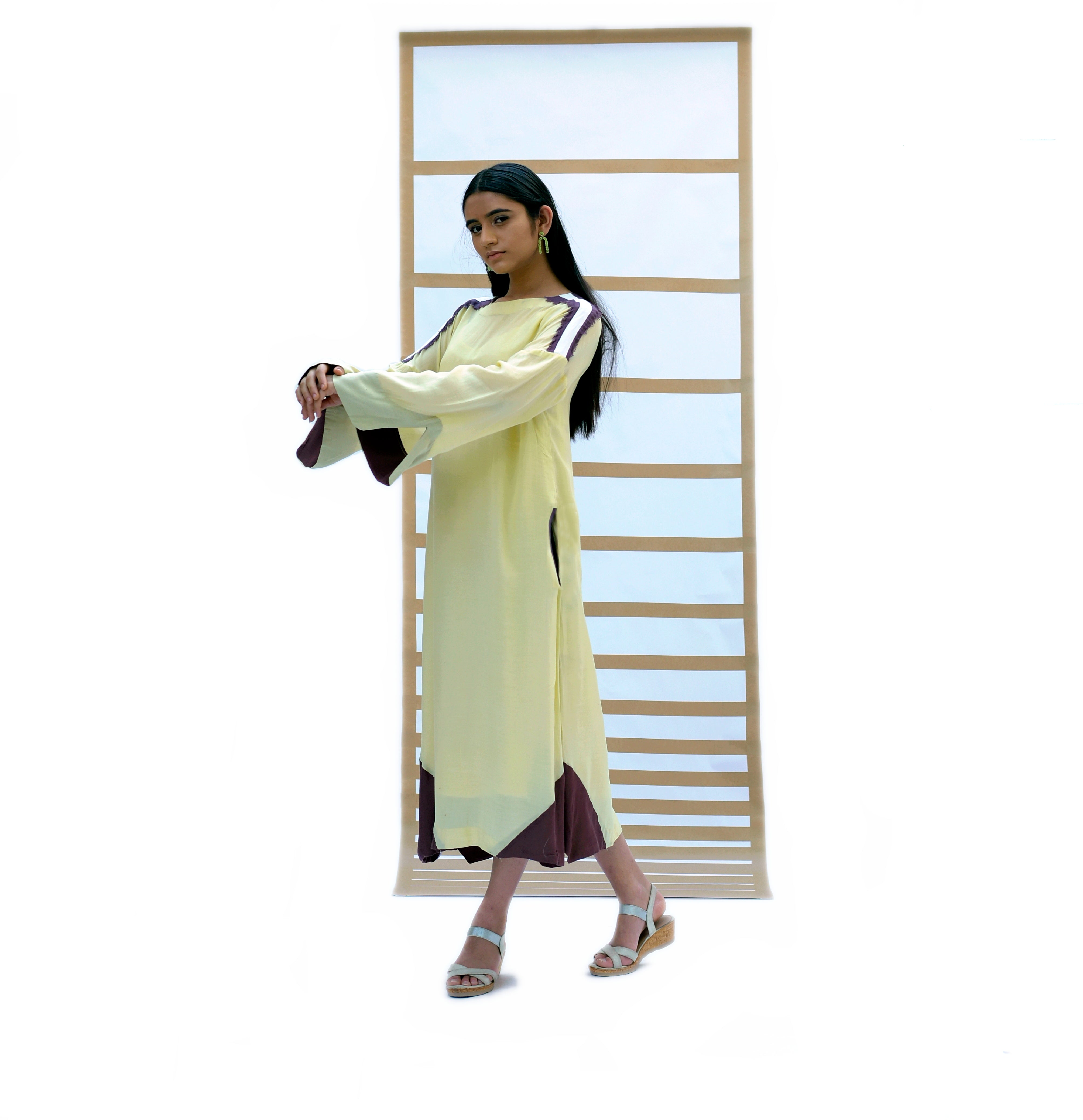 Fringed Long Dress - Pistachio Green