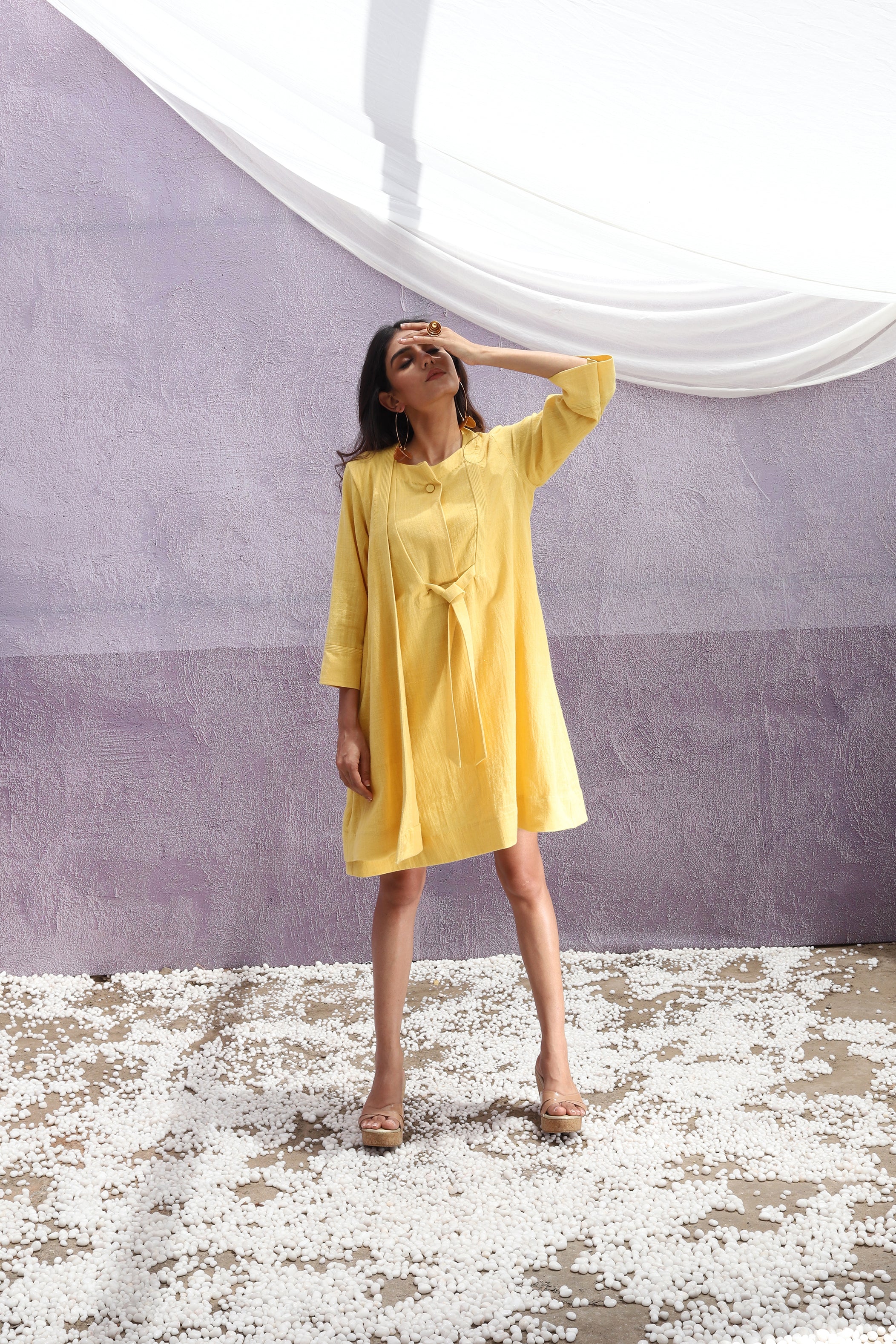 CORD - Belted Layered Short Dress/Top