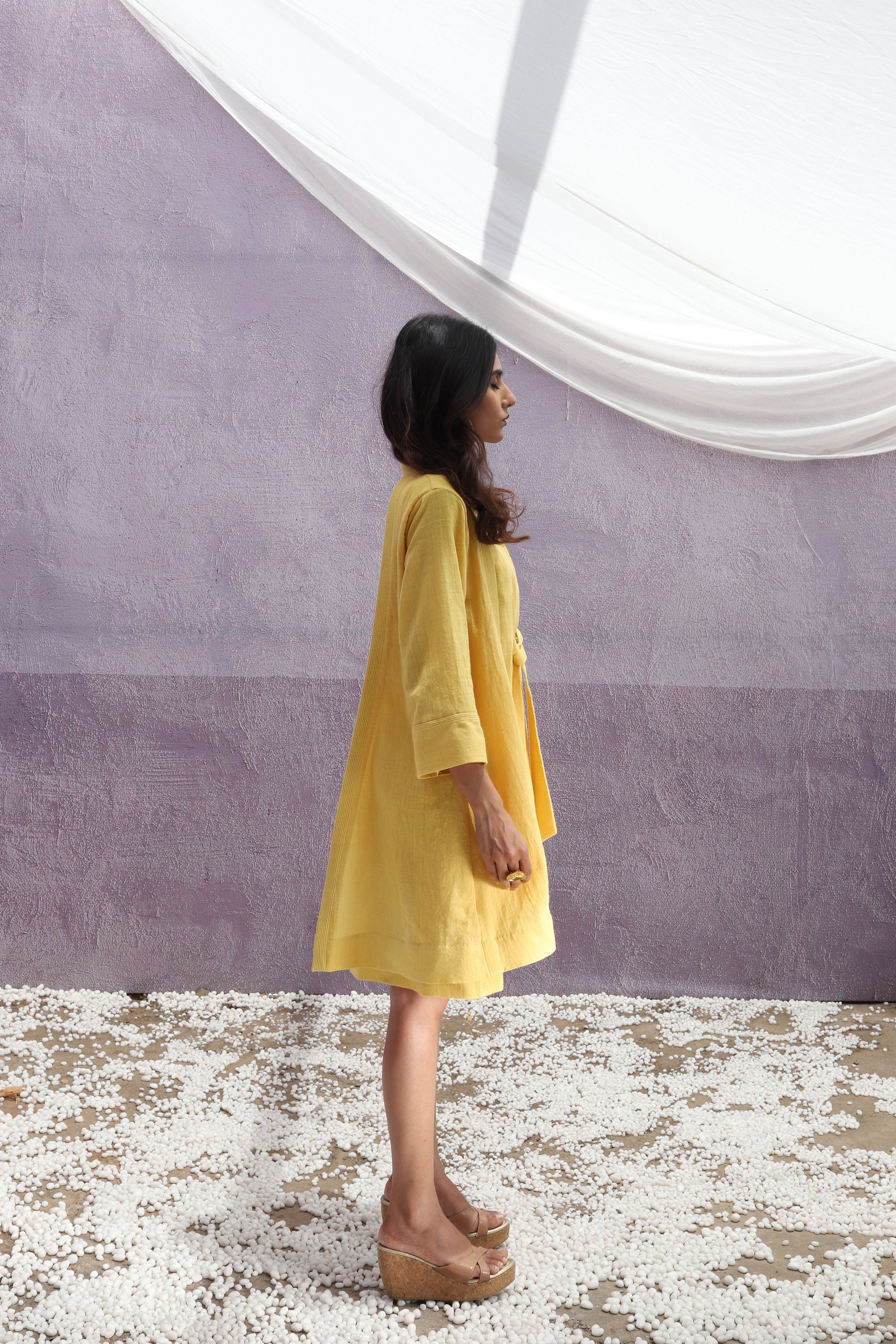 CORD - Belted Layered Short Dress/Top