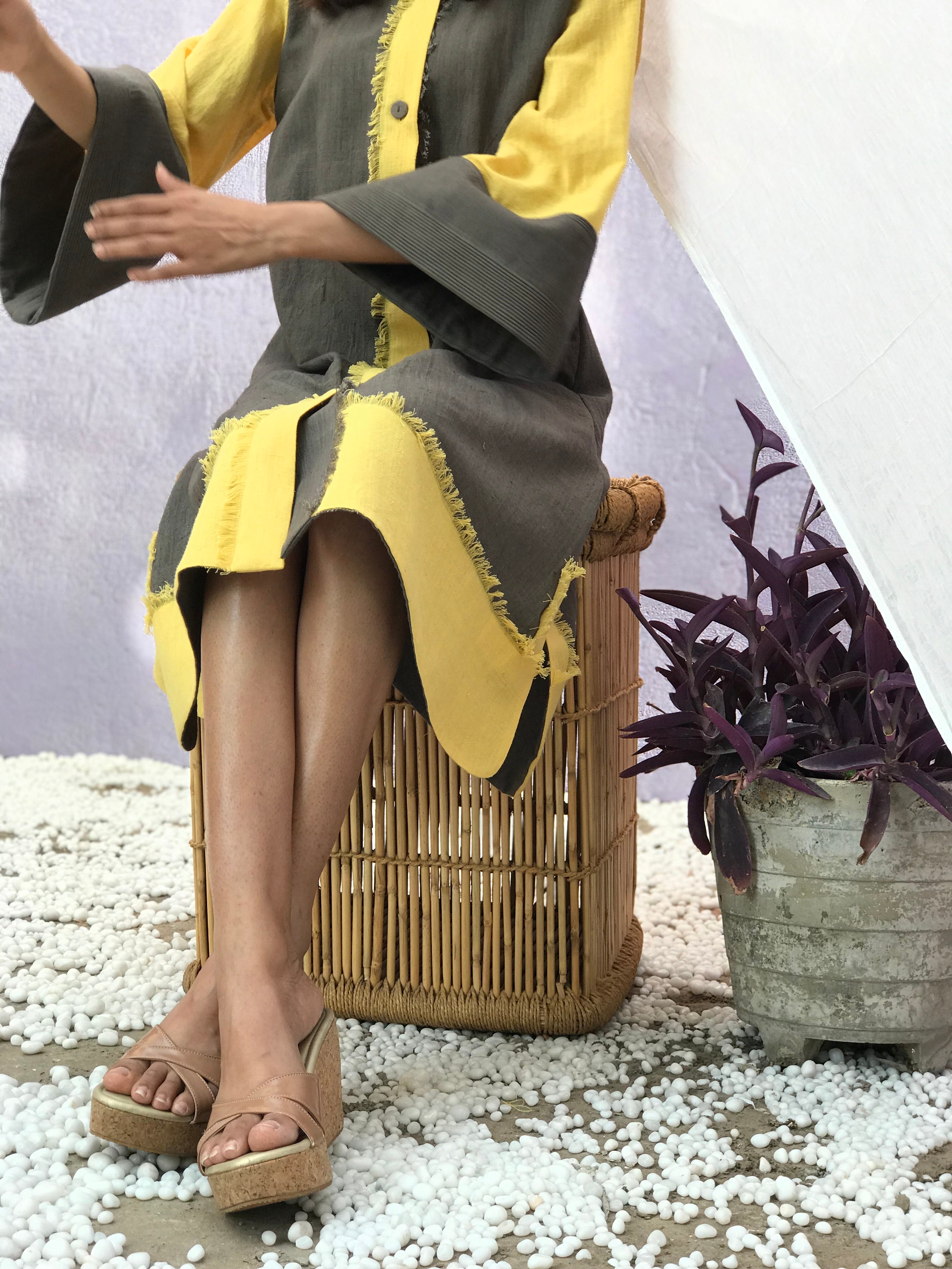 CORD - Fringed Short Shirt Dress