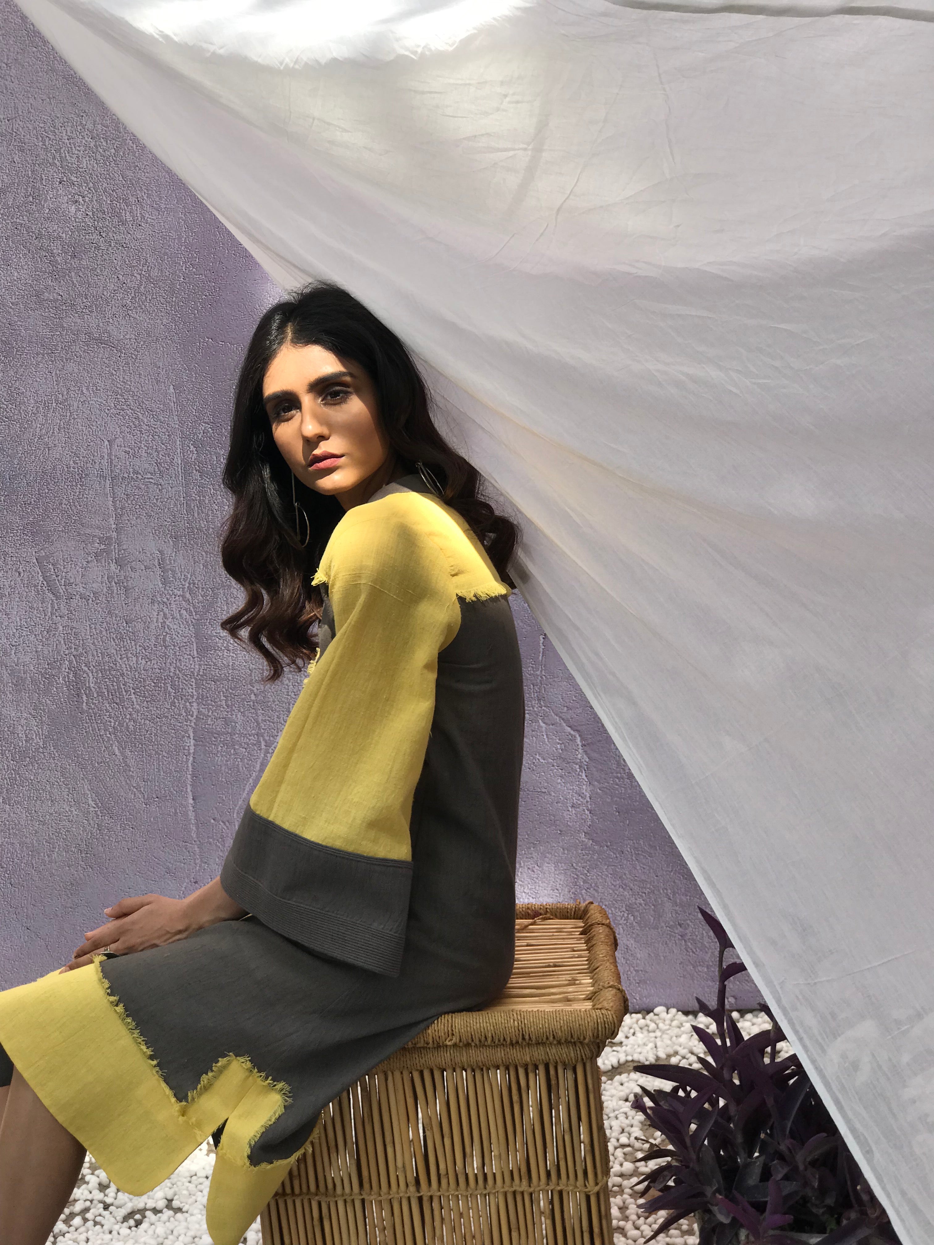 CORD - Fringed Short Shirt Dress