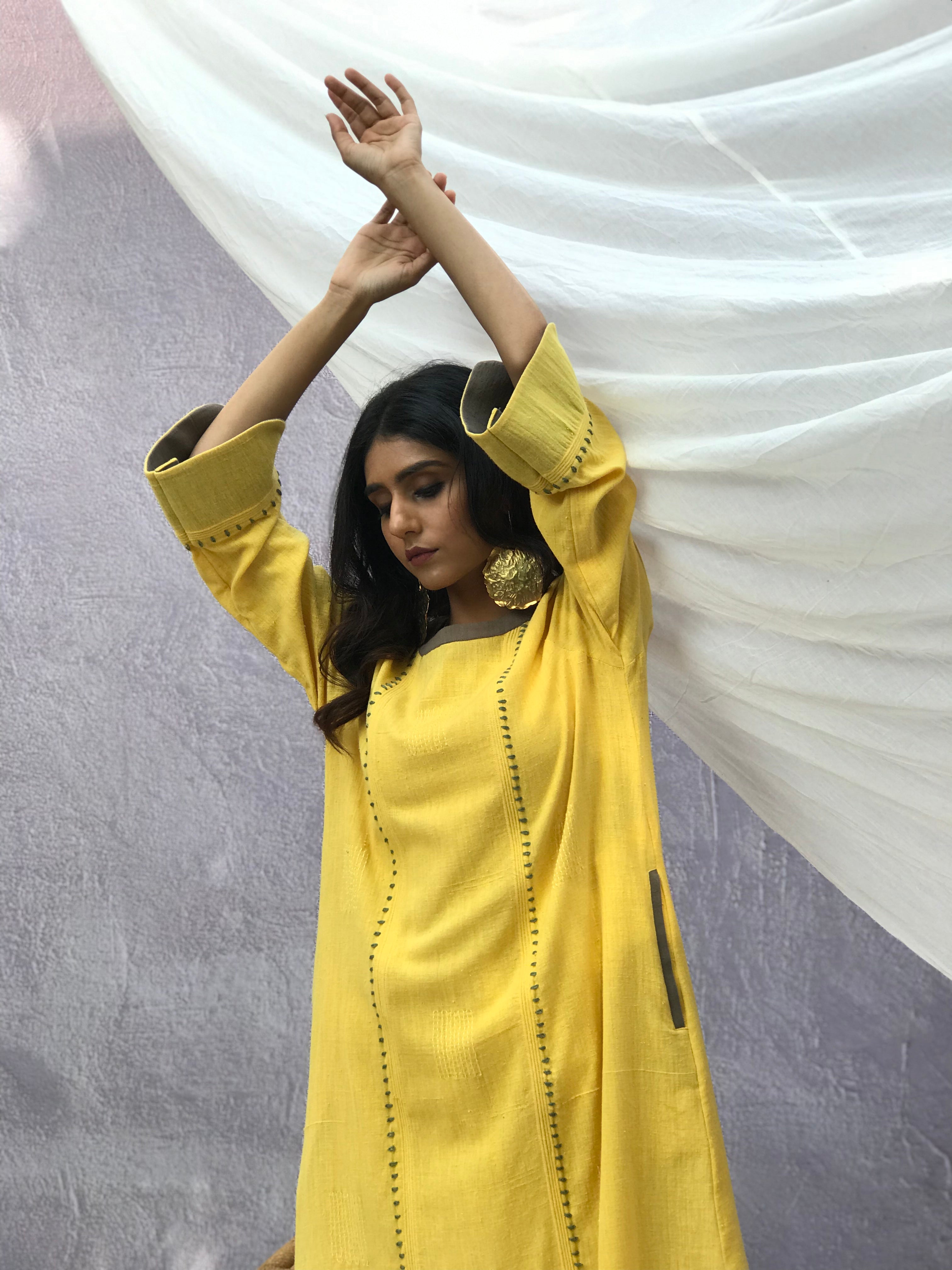 CORD - Kurta Dress with welted pocket
