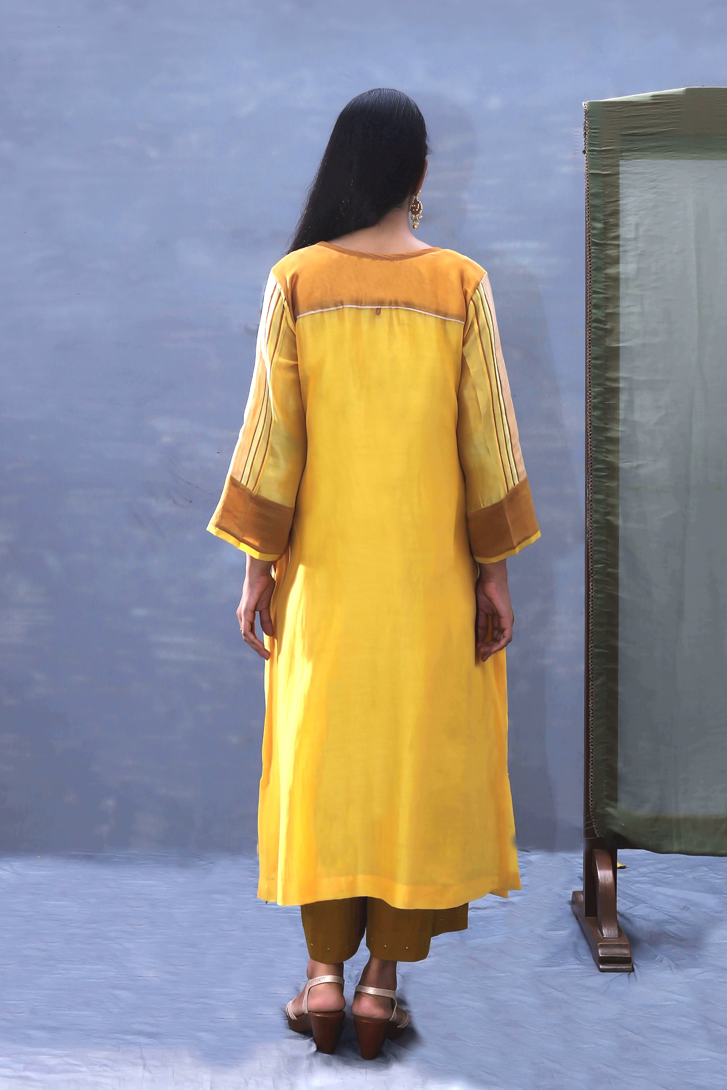 Saffire Yellow Tvaksati Festive Kurta Set