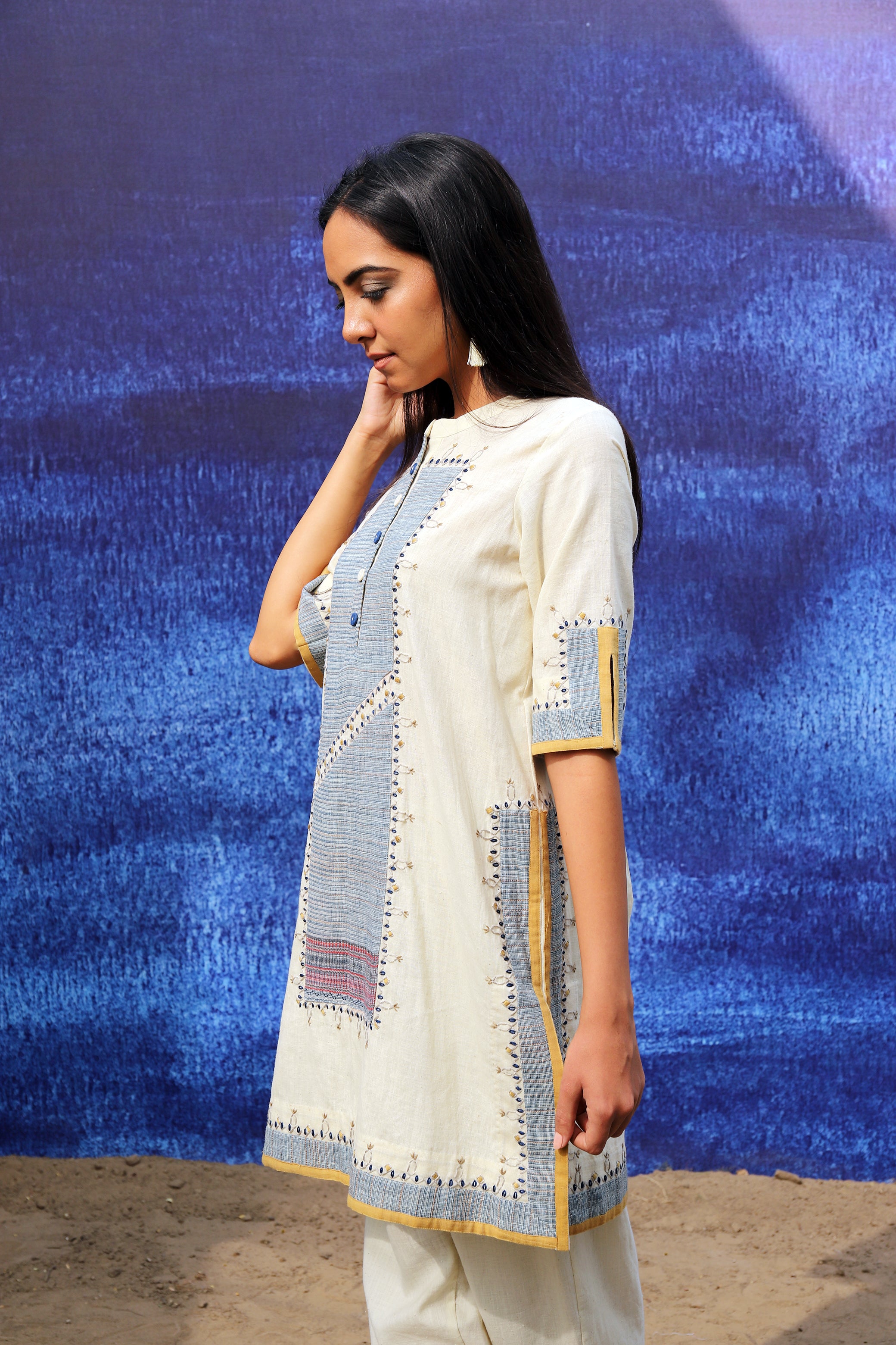 Tunic - Short Kurta - Off White