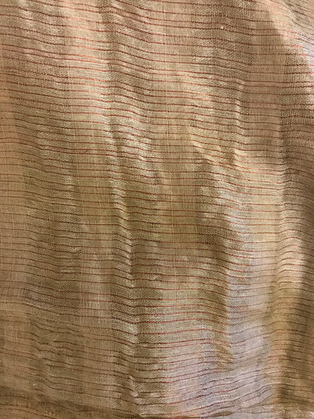 Overlapped Saree Blouse / Crop Top - Silver Grey Color- Linen Silk Zari Fabric