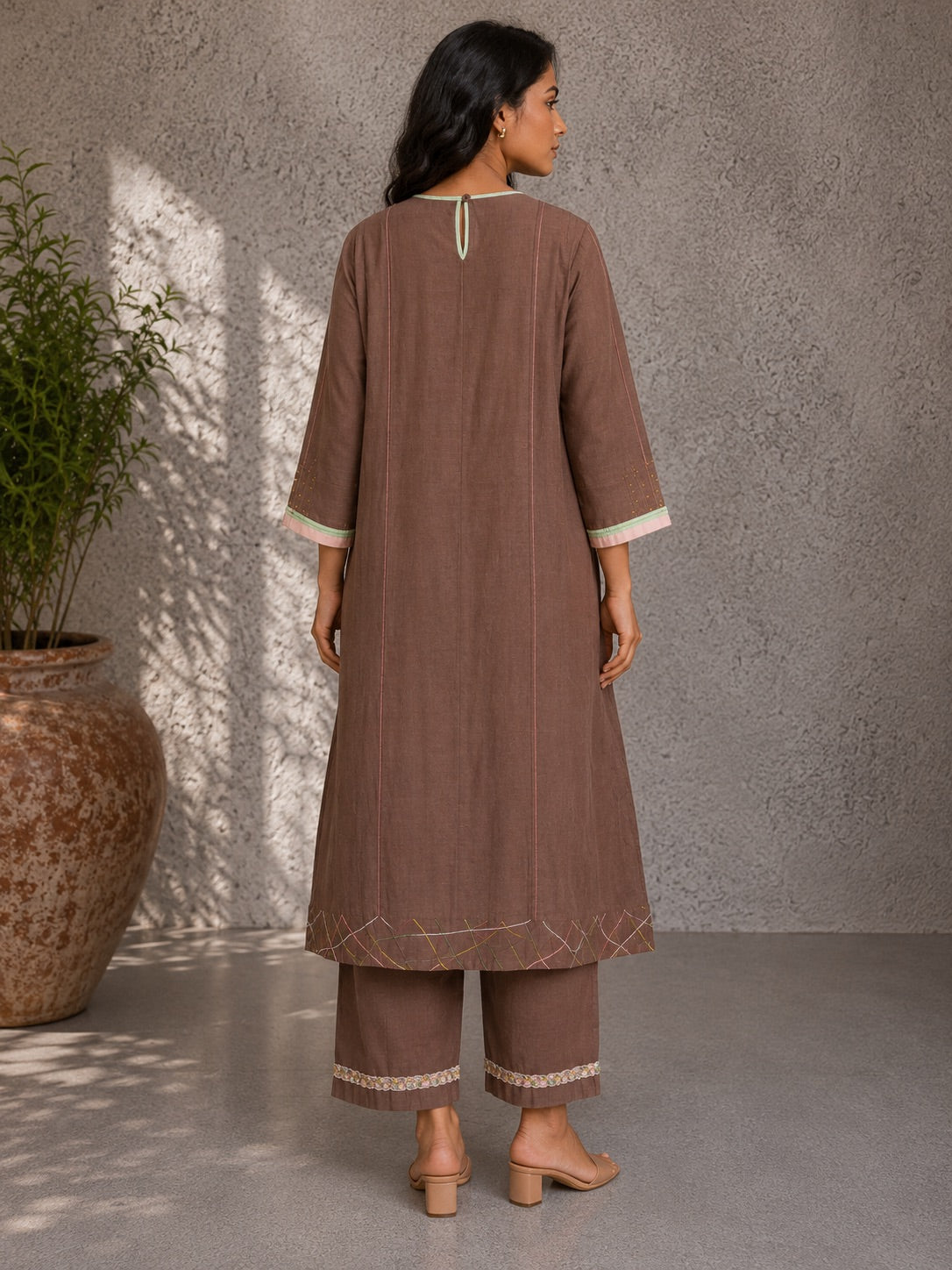 Mocha Brown Kurta Set