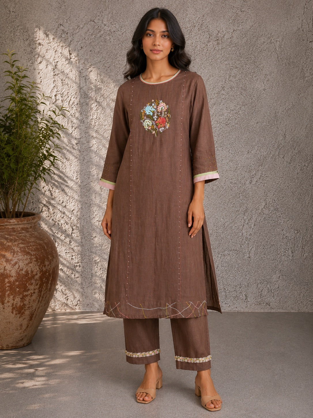 Mocha Brown Kurta Set