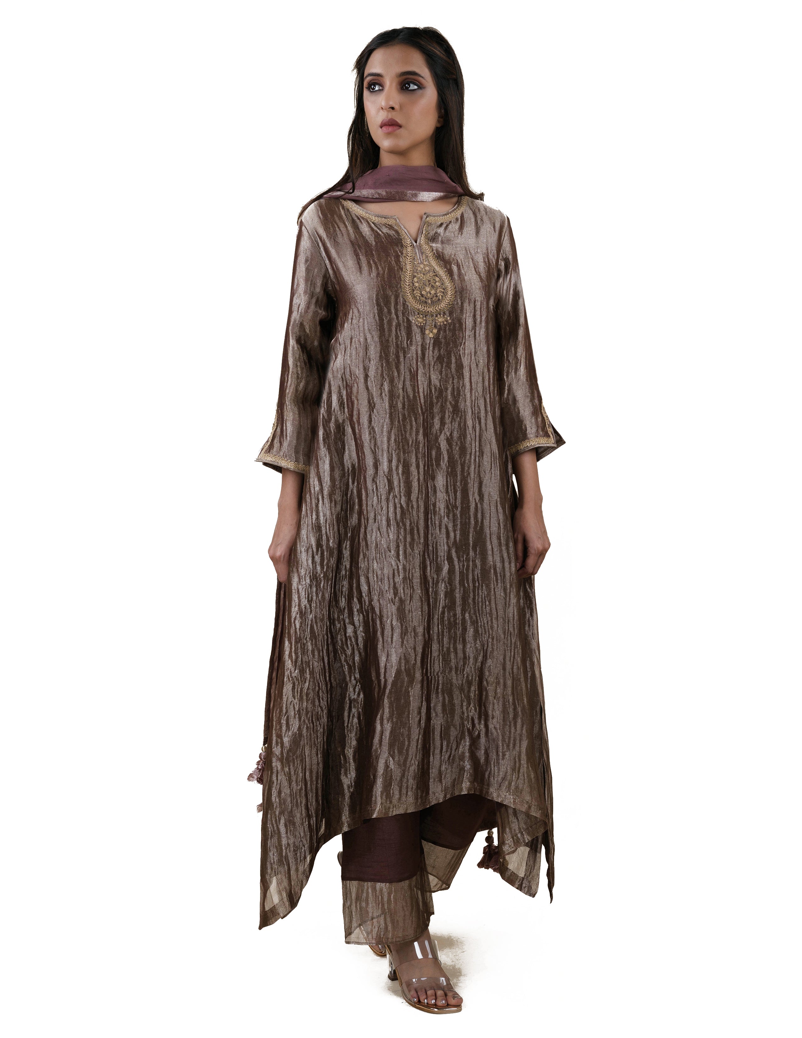 Festive - Aari Tissue Kurta Set