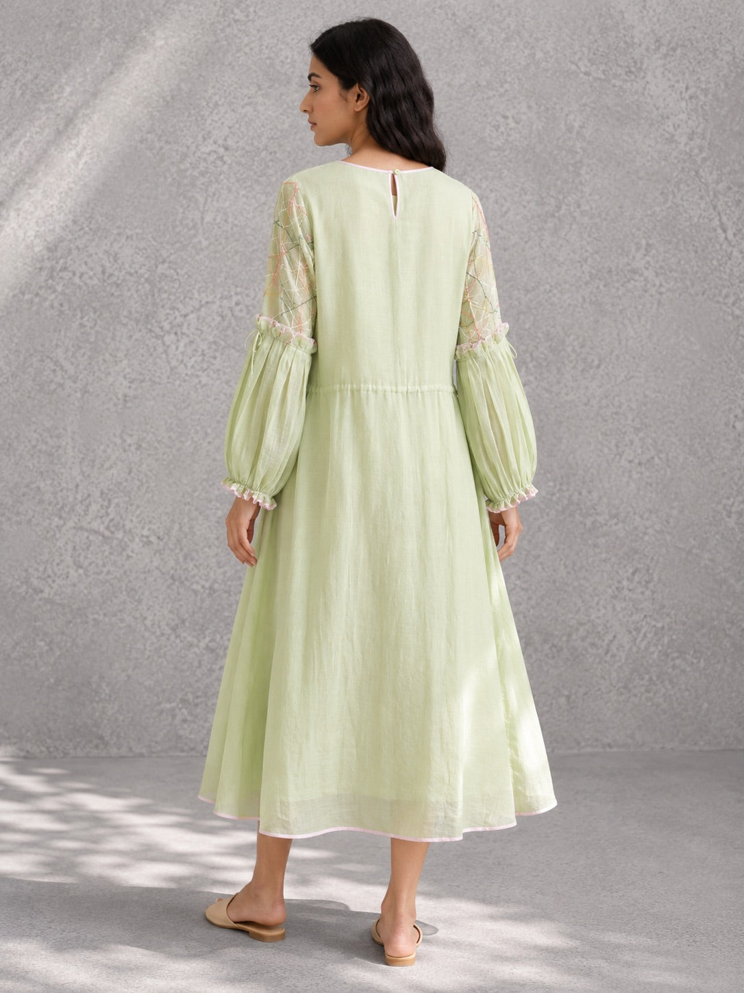 Pistachio Green Drawstring Dress