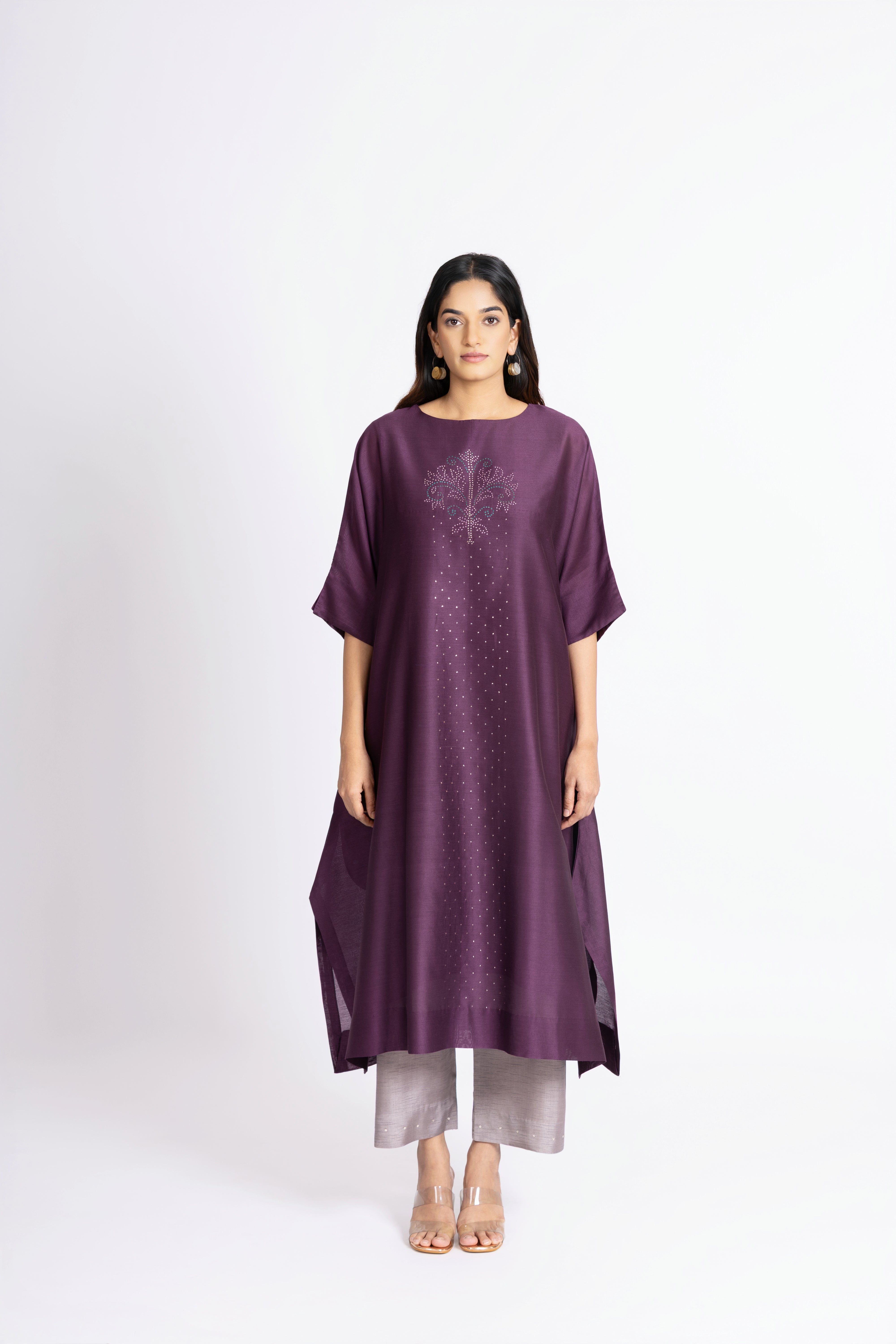 Choco Plum Kimono Kurta / Dress