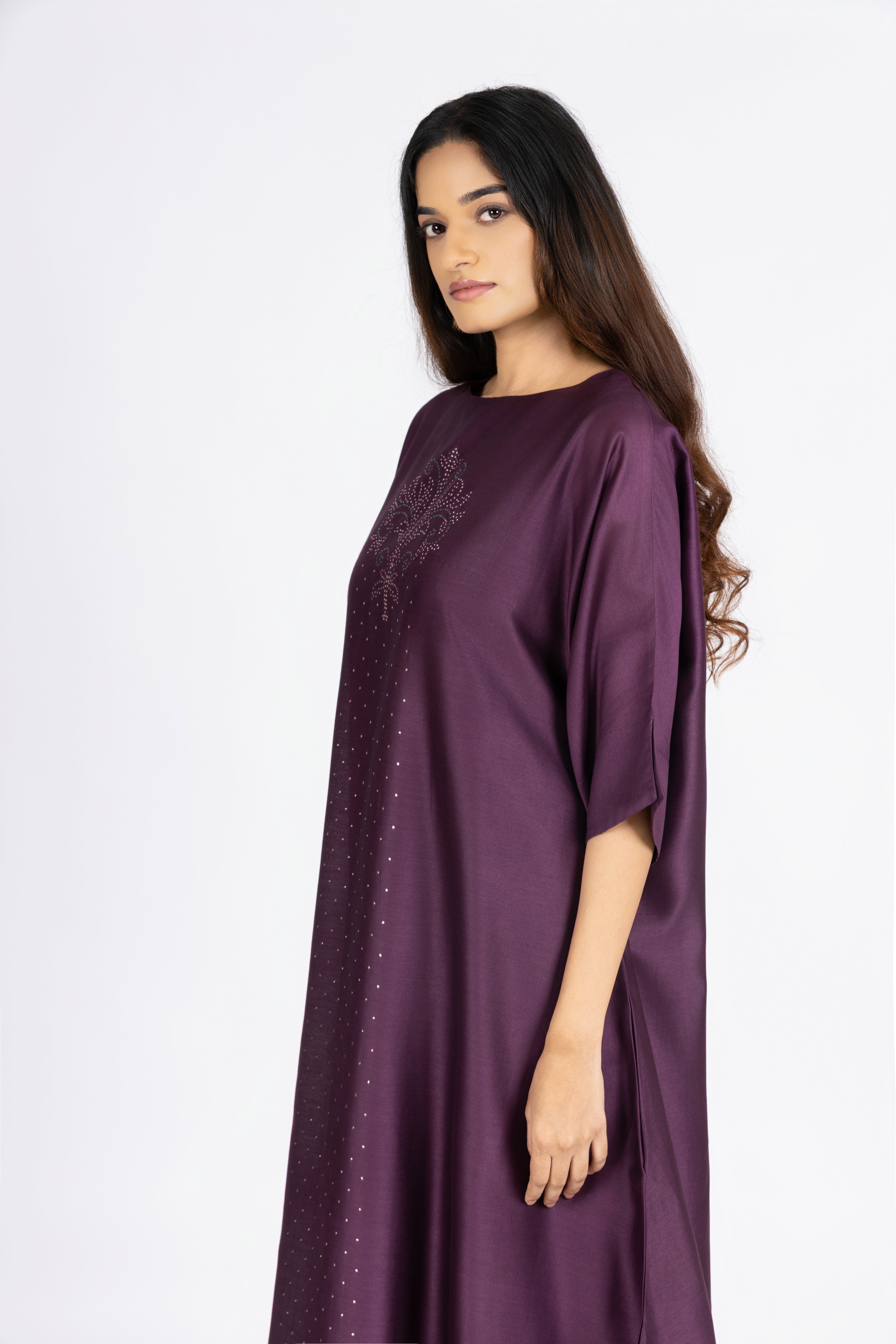 Choco Plum Kimono Kurta / Dress