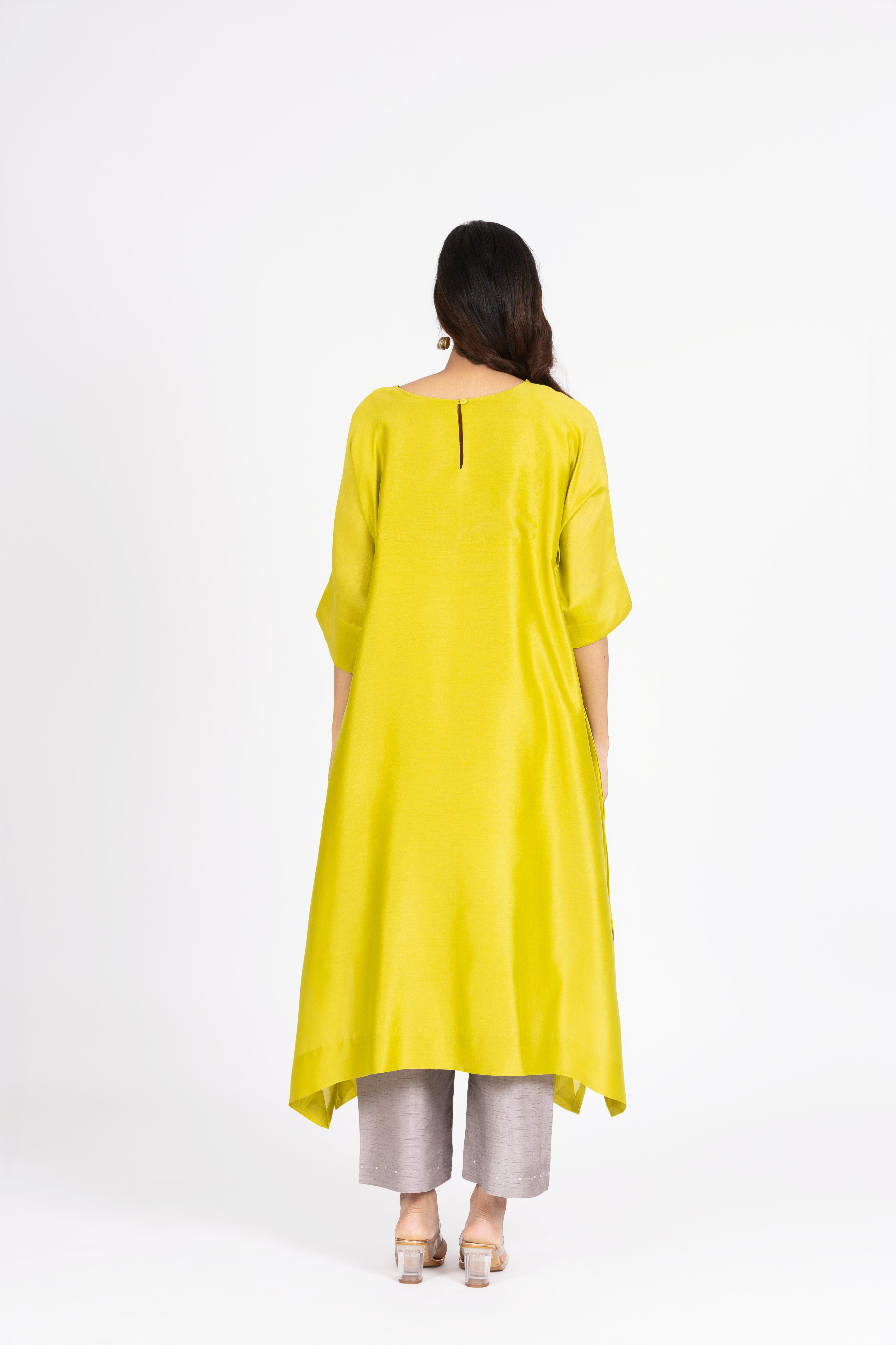 Lemon Yellow Kimono Kurta / Dress