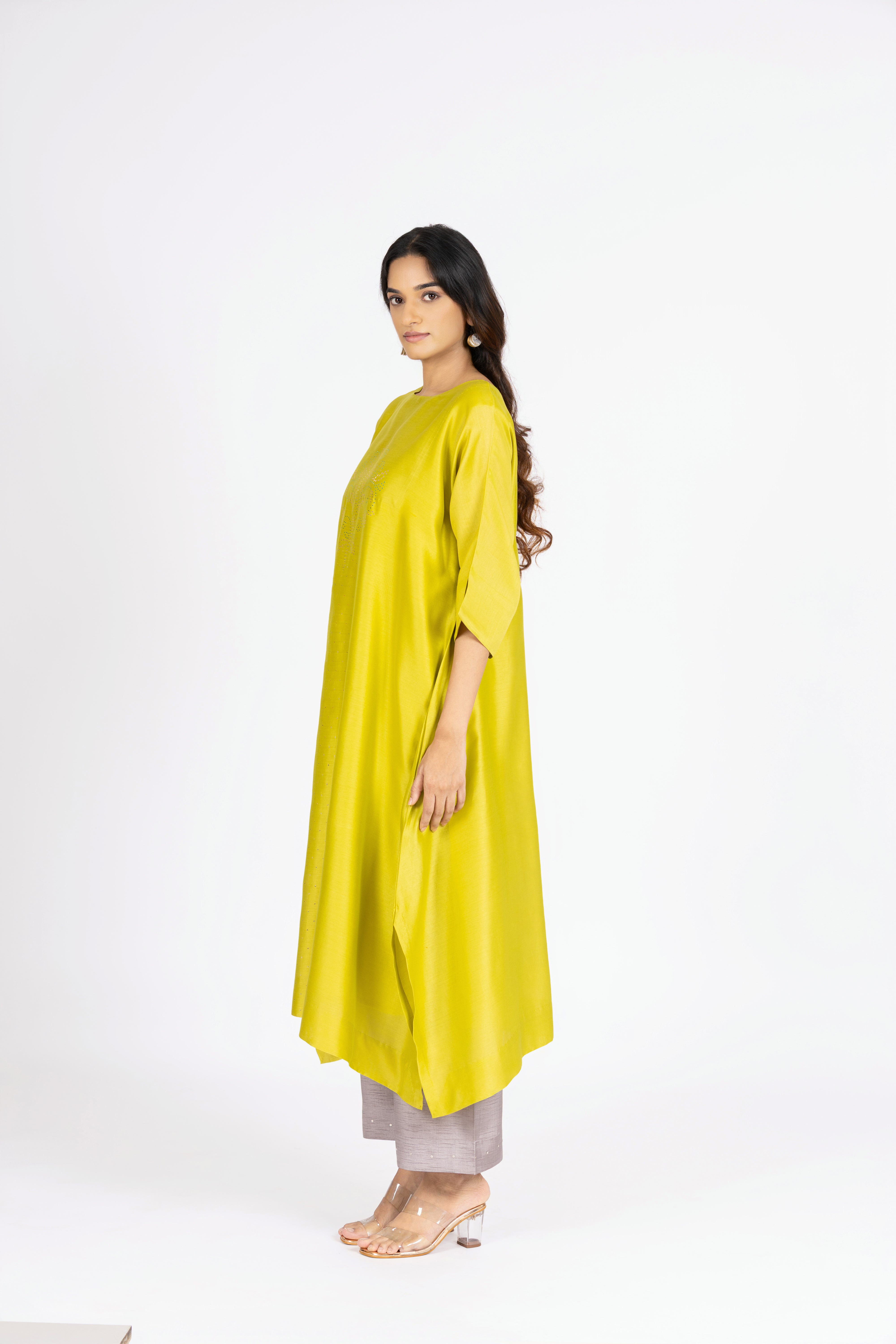 Lemon Yellow Kimono Kurta / Dress