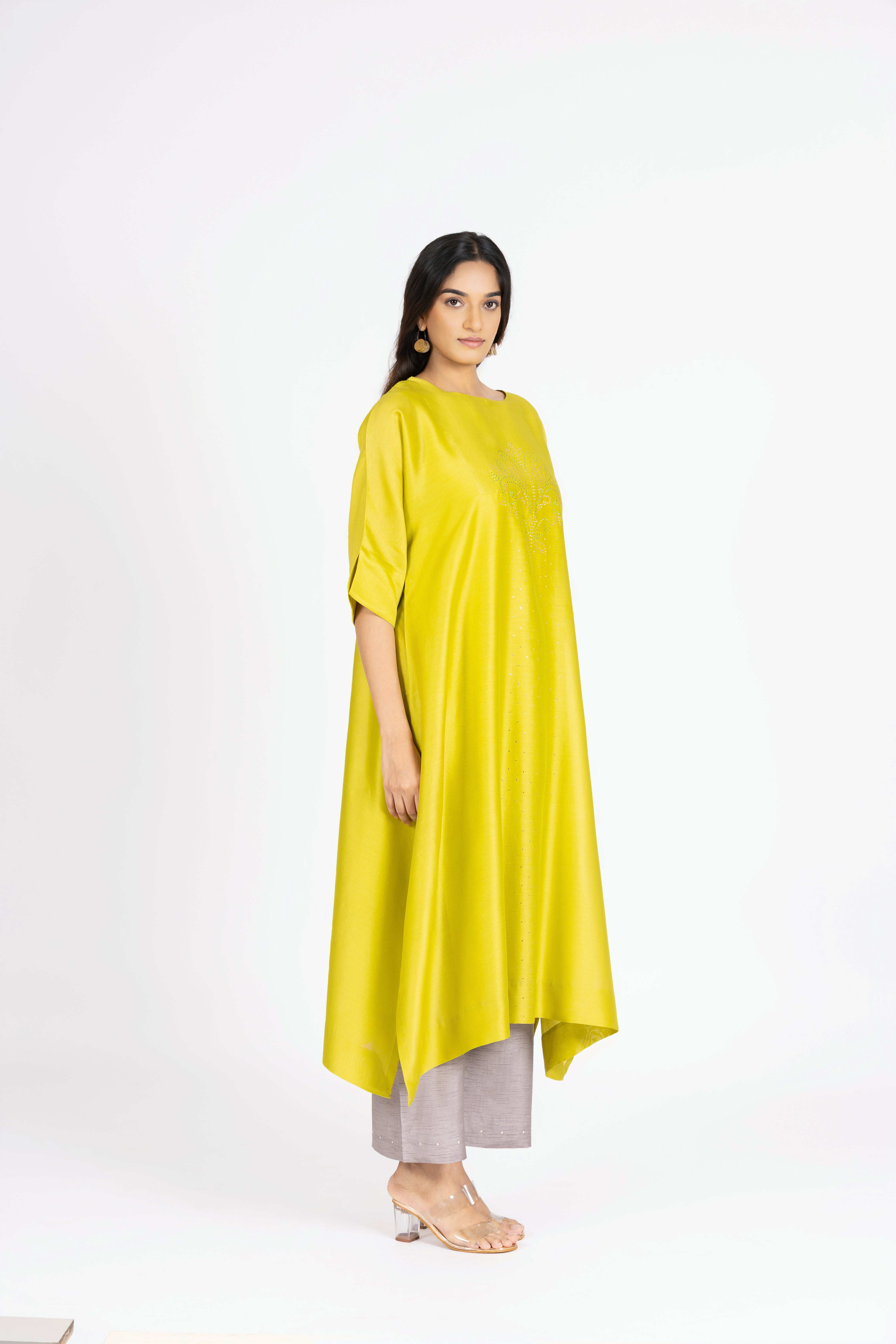 Lemon Yellow Kimono Kurta / Dress