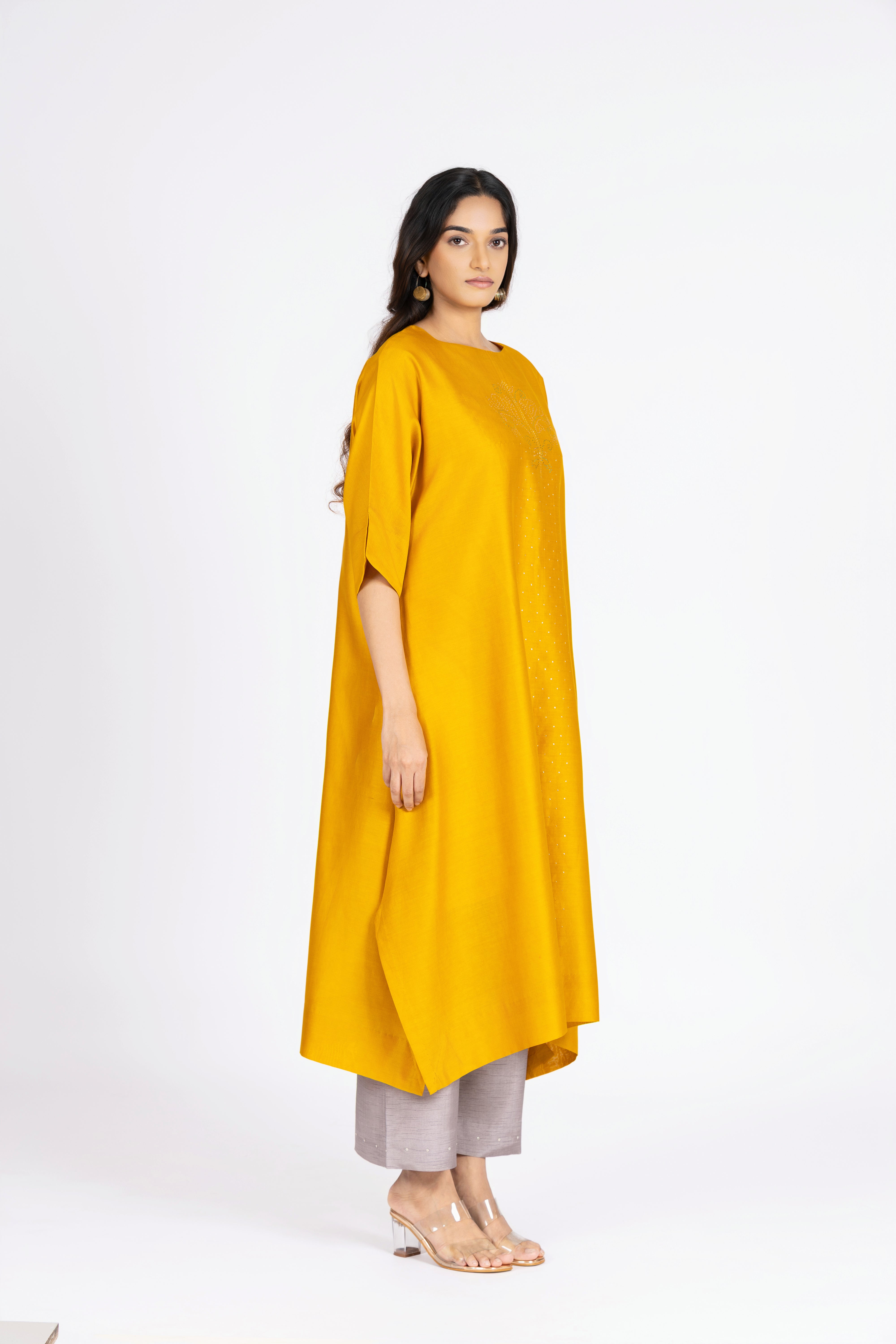 Golden Yellow Kimono Kurta / Dress