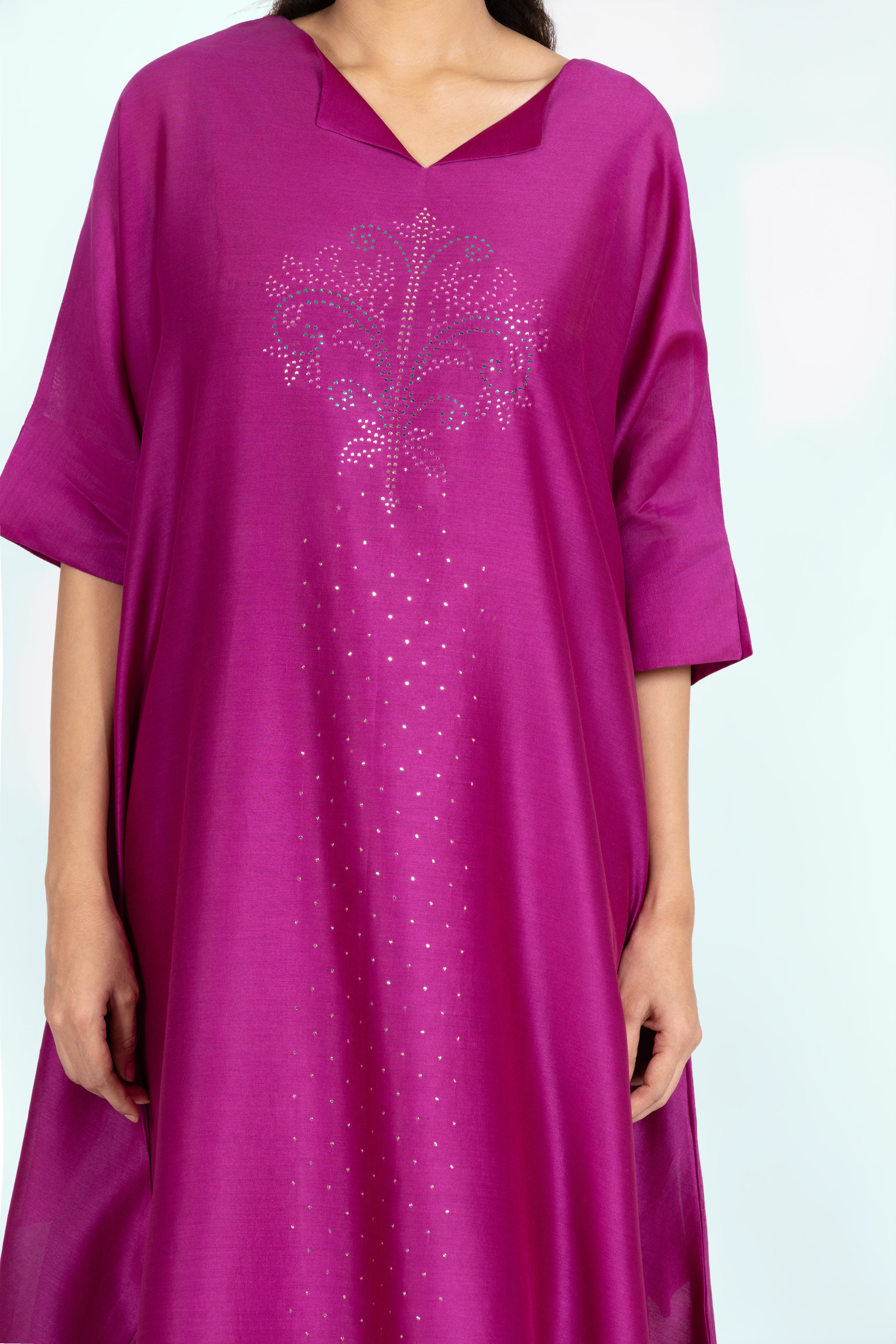 Fuchsia Pink Kimono Kurta / Dress