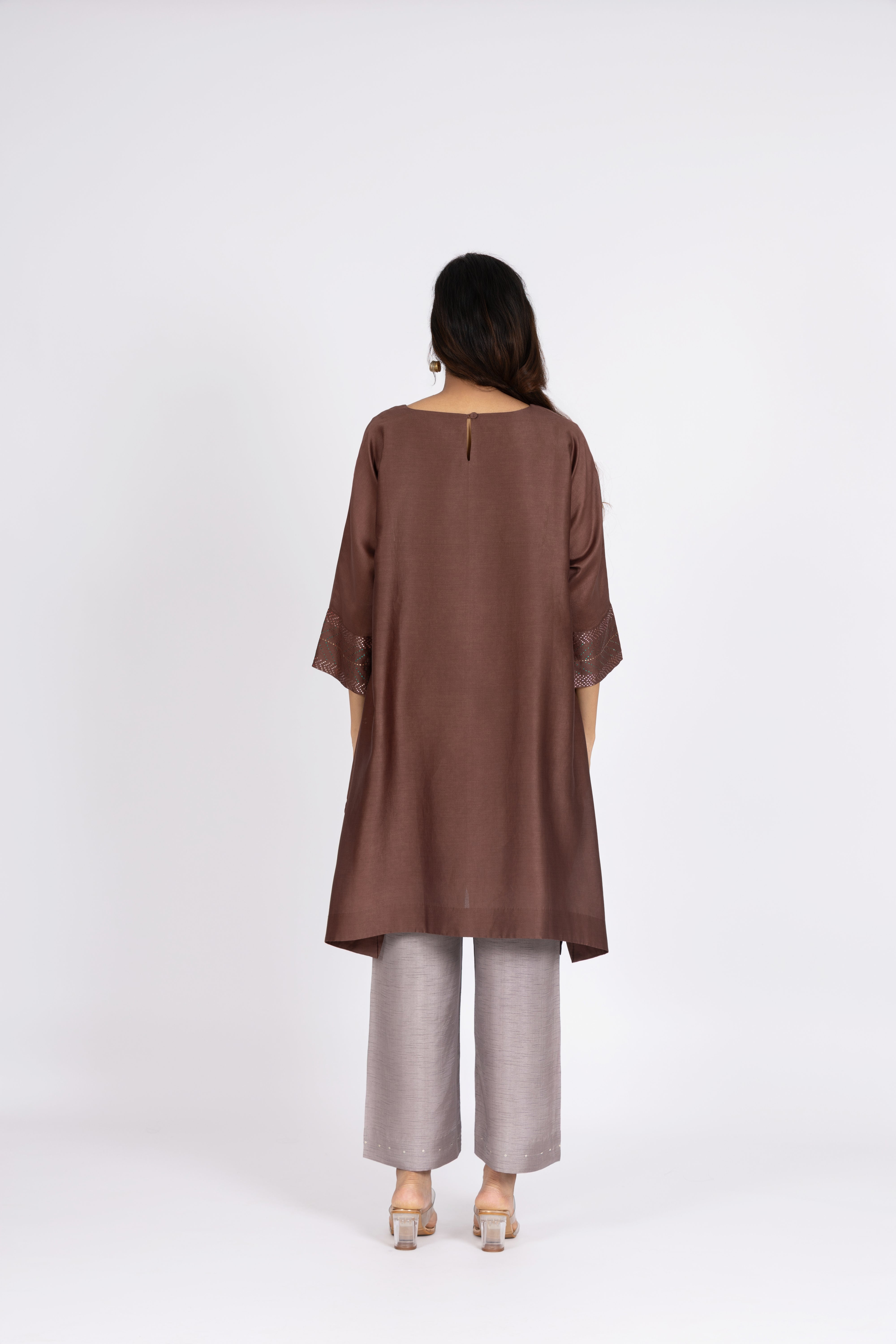 Choco Brown Kimono Tunic