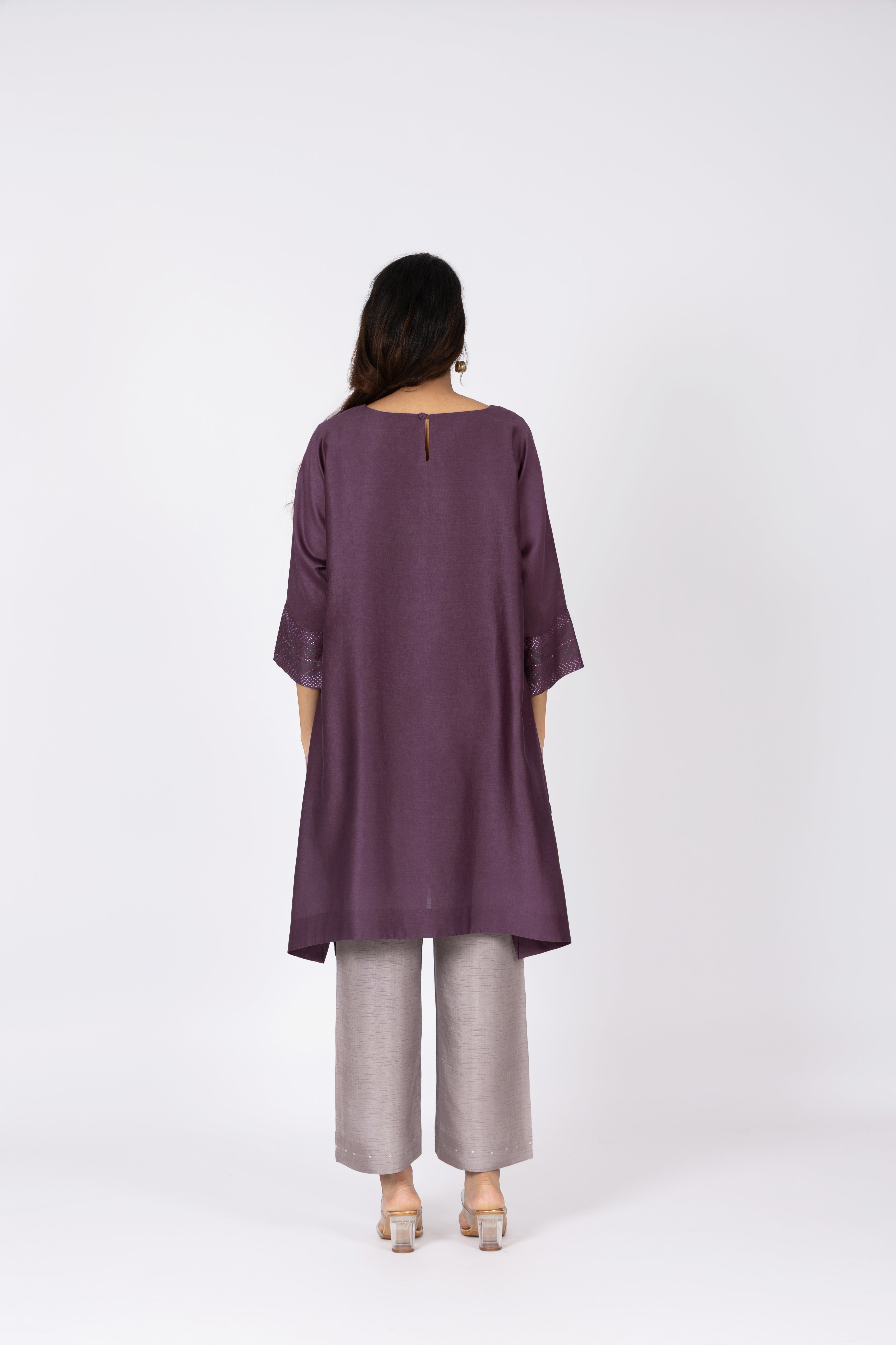 Plum Brown Kimono Tunic