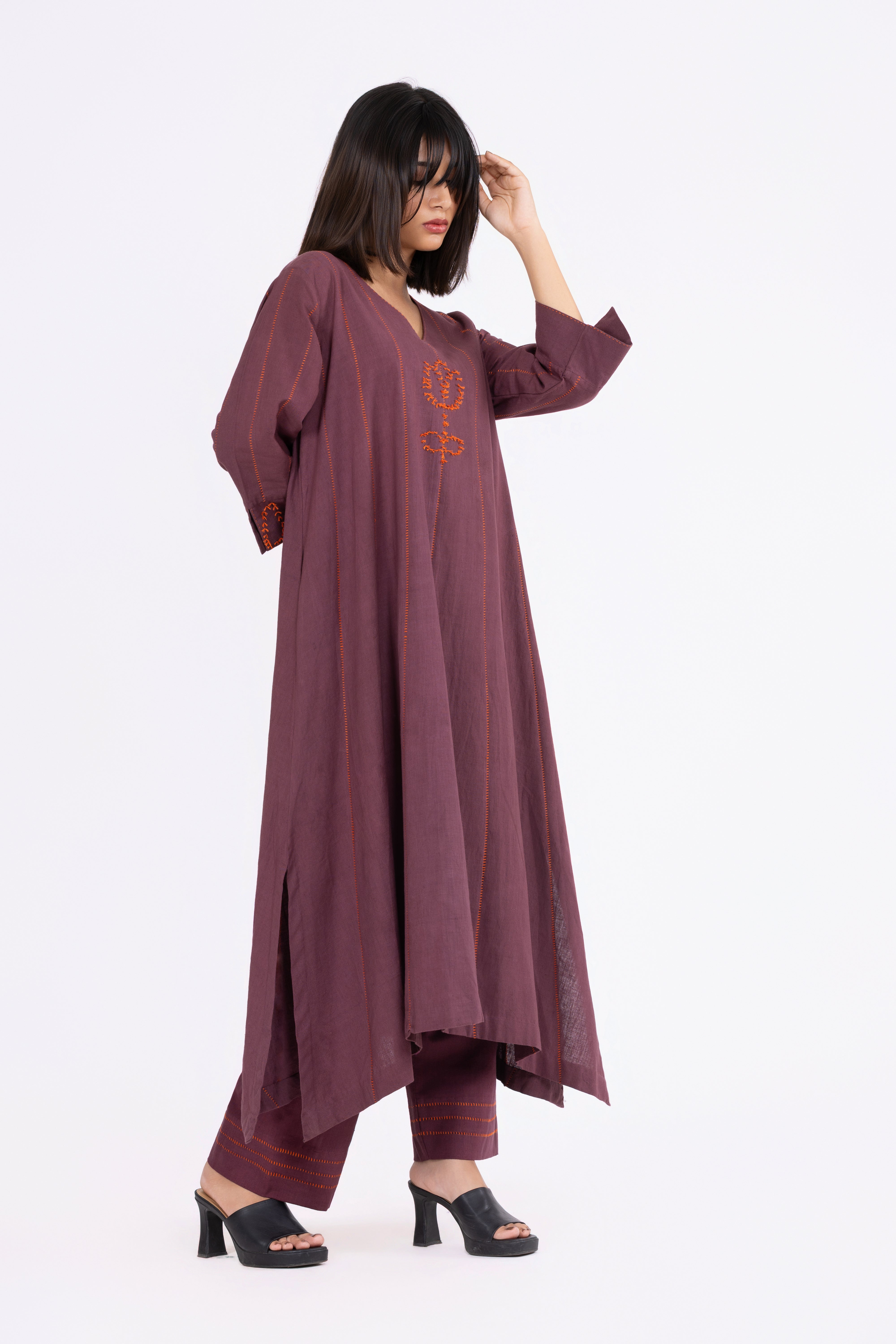 ChestNut Brown Kurta Set