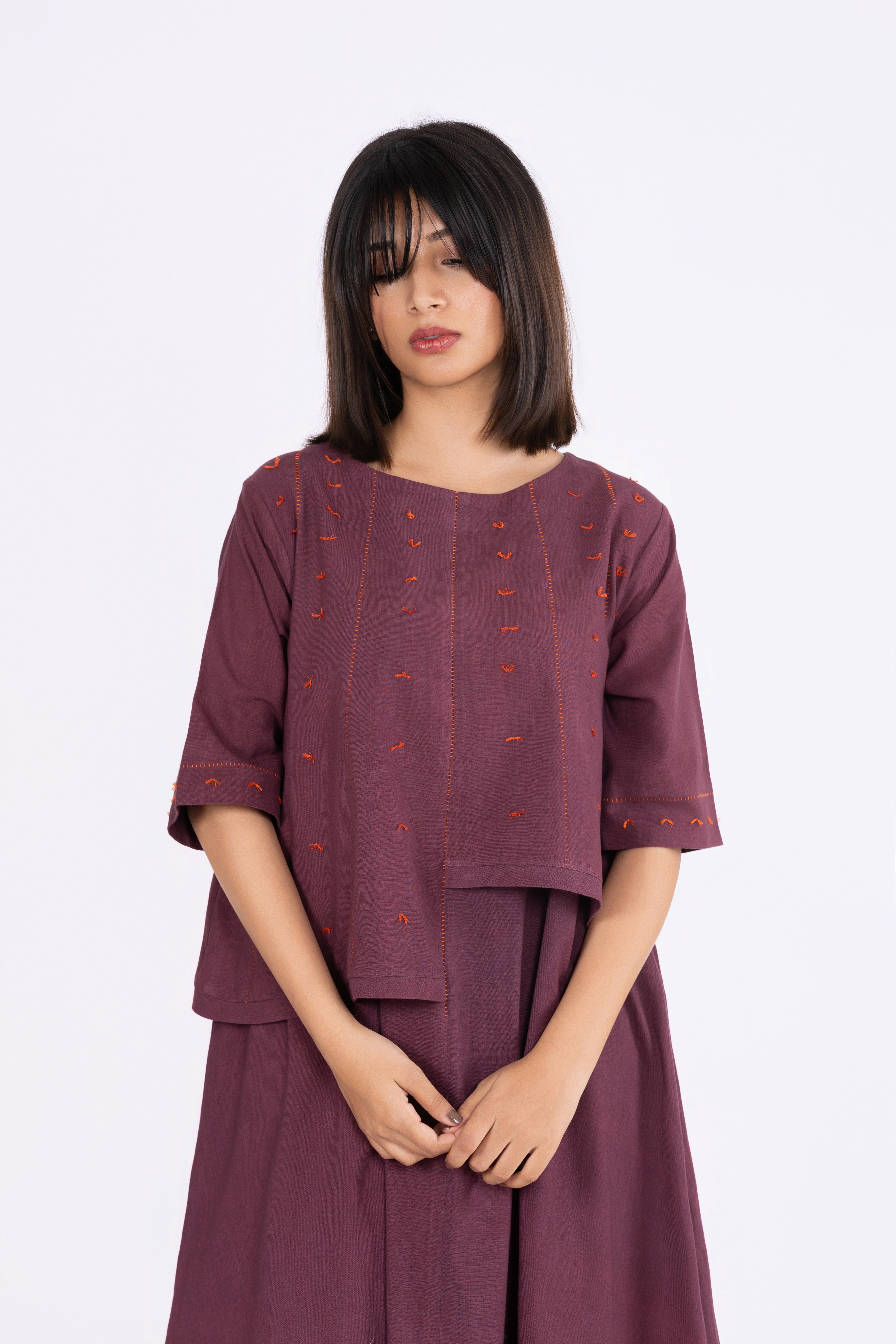 Chestnut Brown Layered Dress