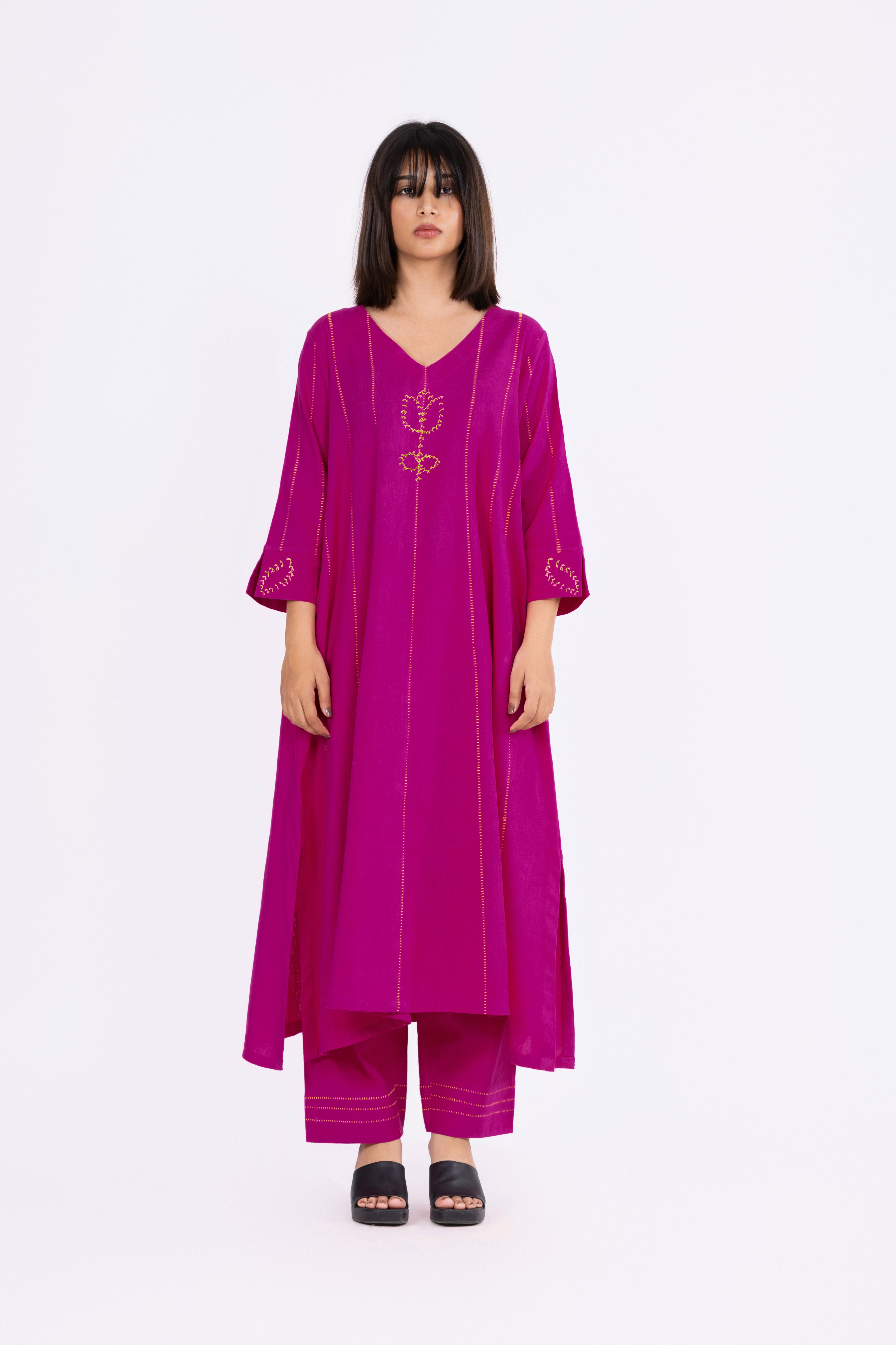 Fuchsia Kurta Set