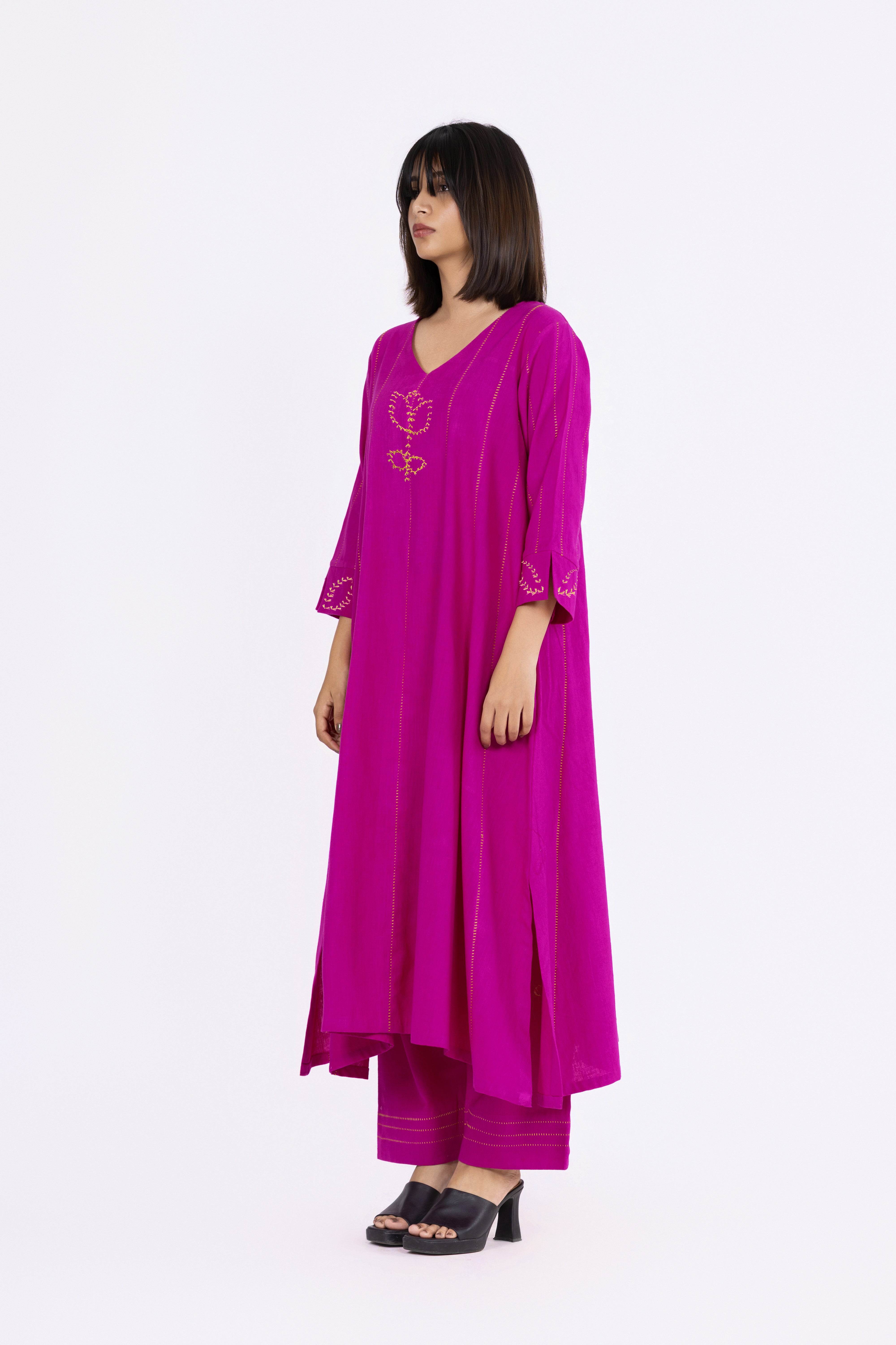 Fuchsia Kurta Set