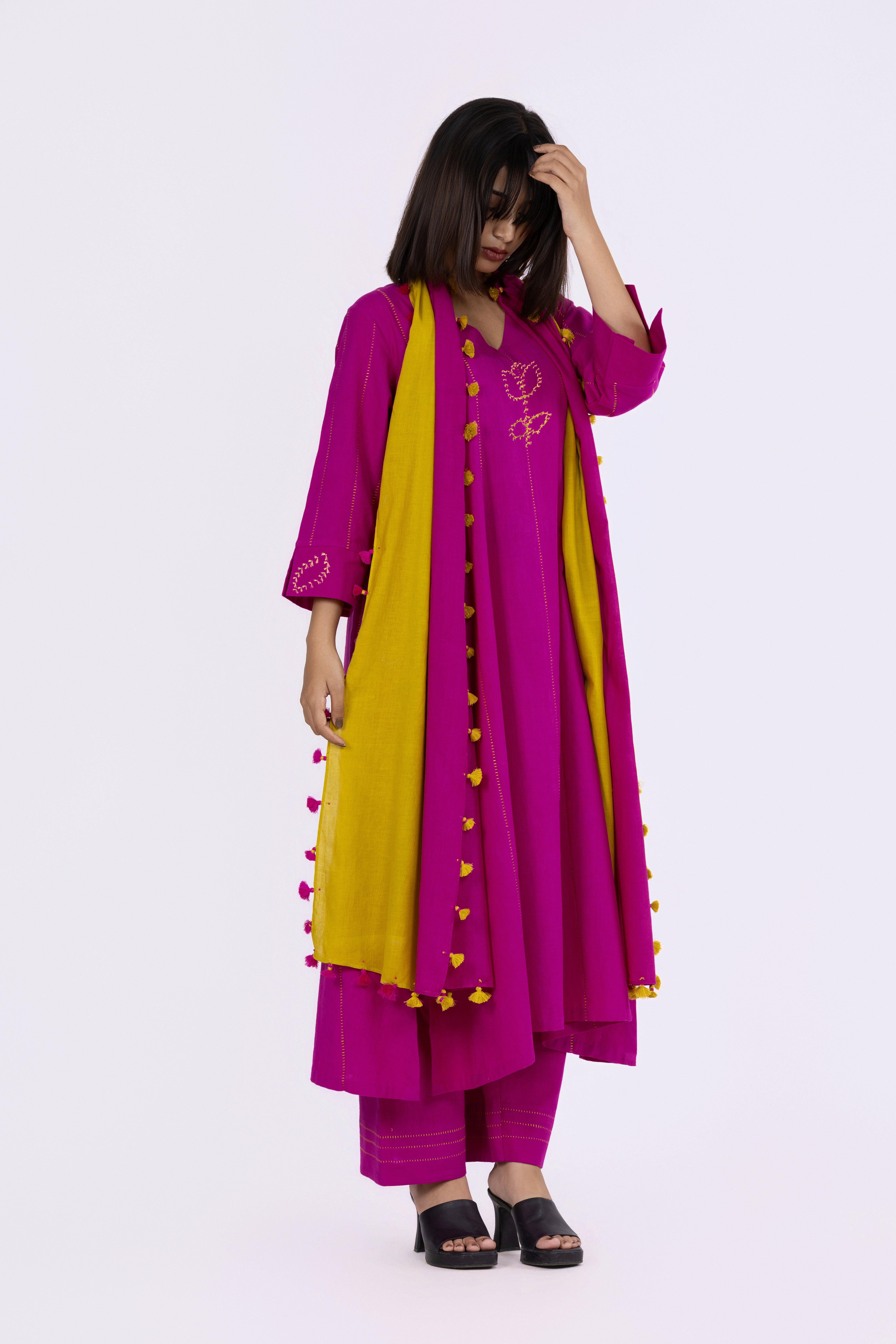 Fuchsia Kurta Set
