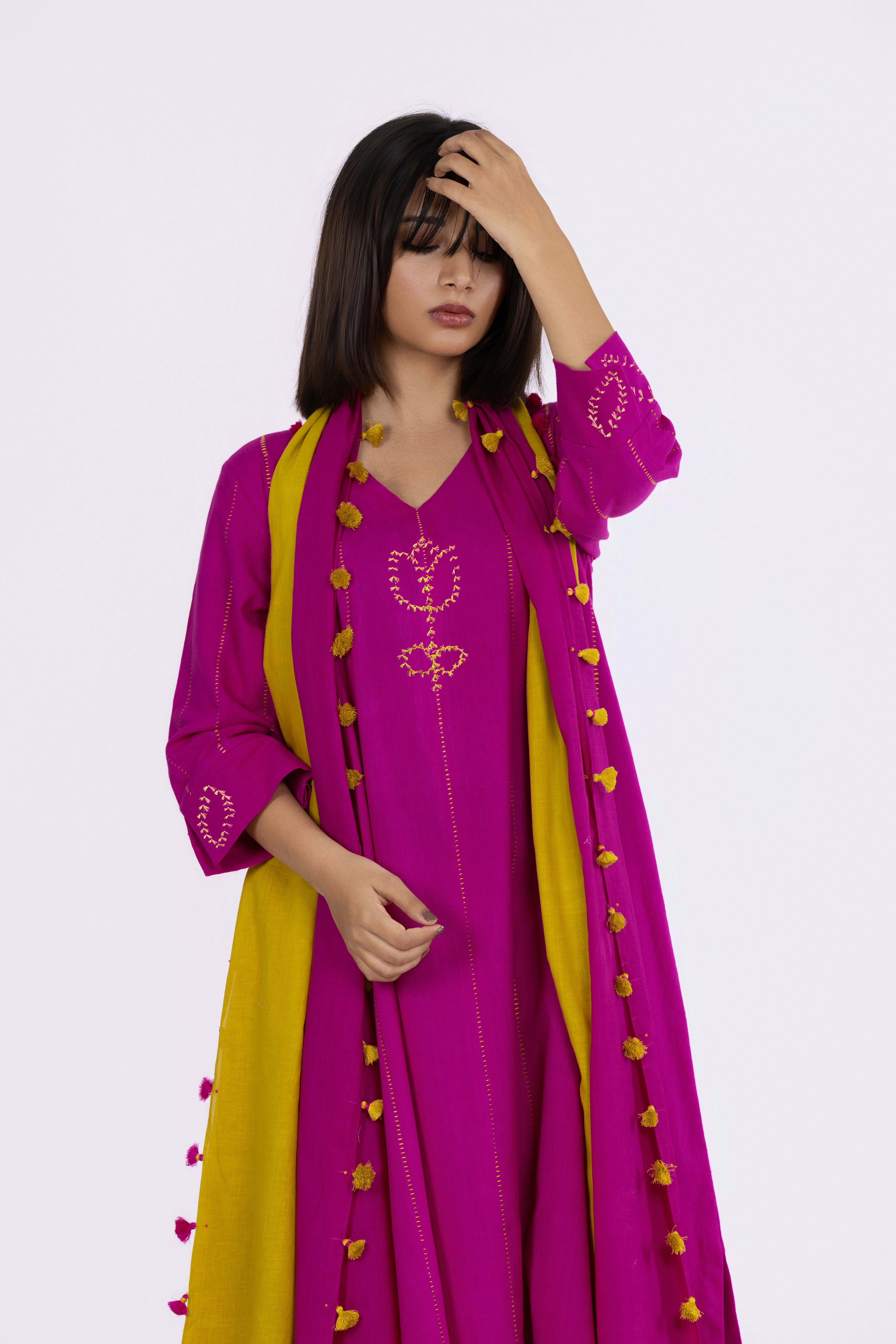 Fuchsia Kurta Set