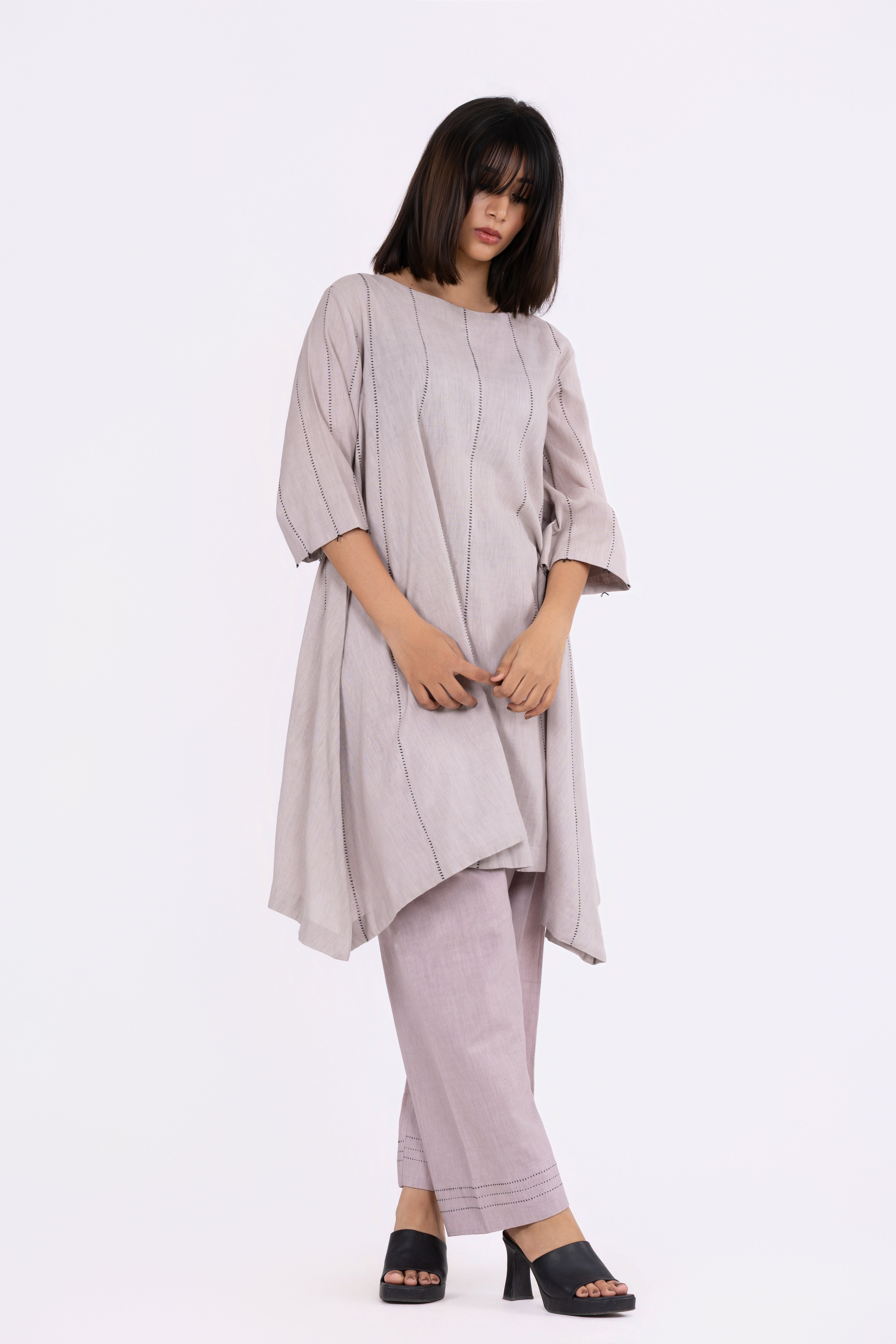 Chrome Grey Tunic/Dress & Pants Set