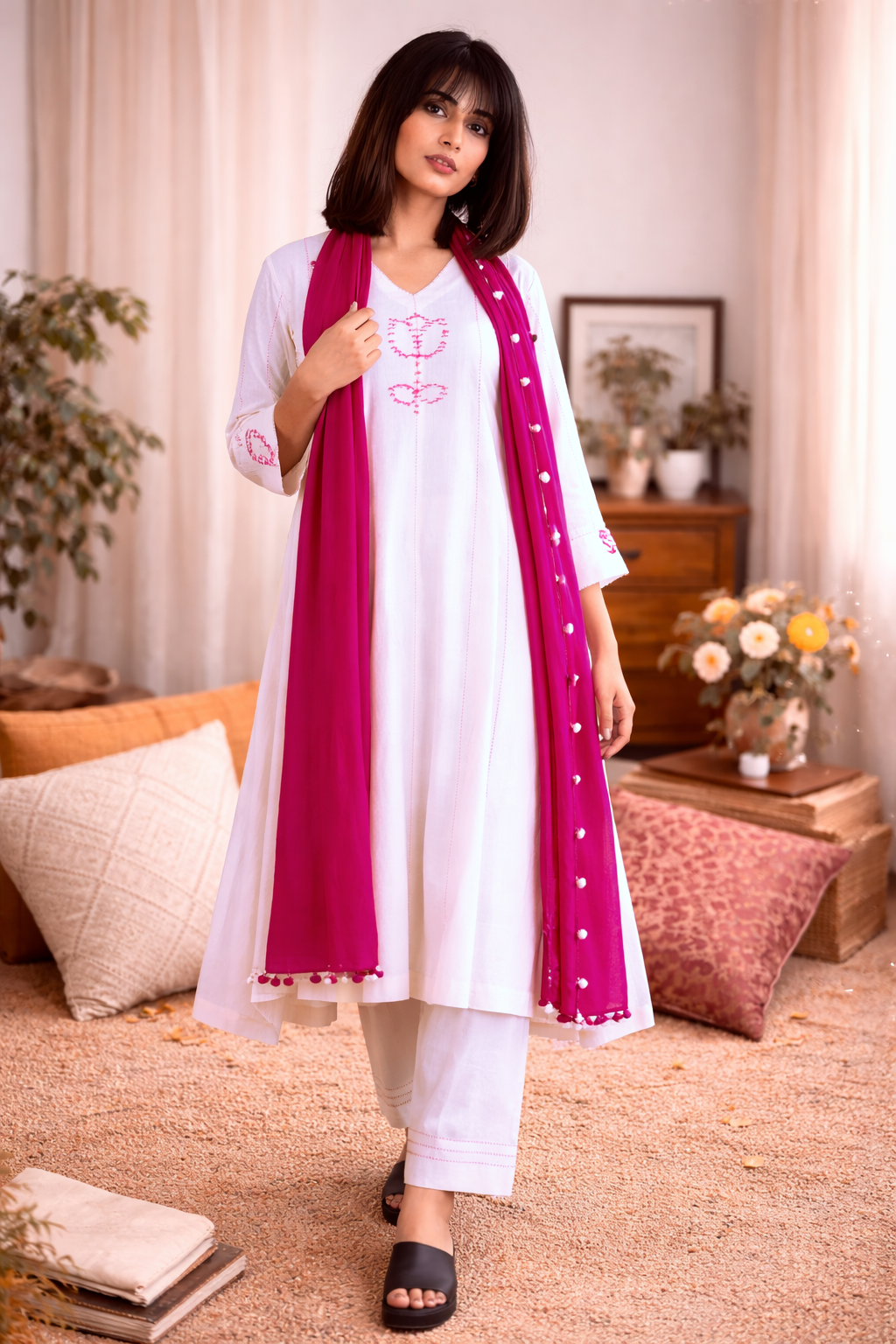 Cloud White Kurta Set