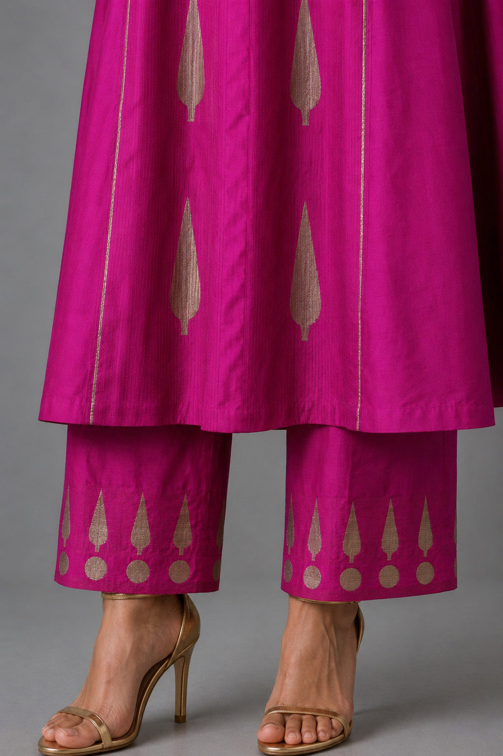 Kalidaar - Fuchsia Pink Kurta Set