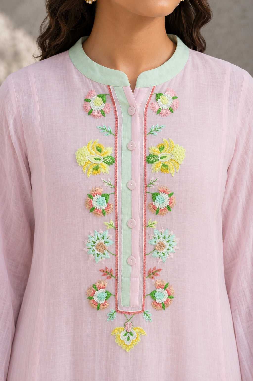 Pink Panelled Dress