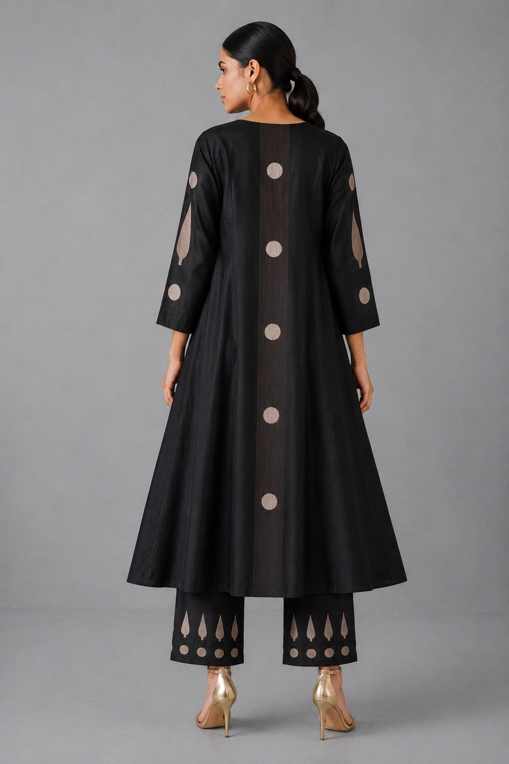 Kalidaar - Black Kurta Set