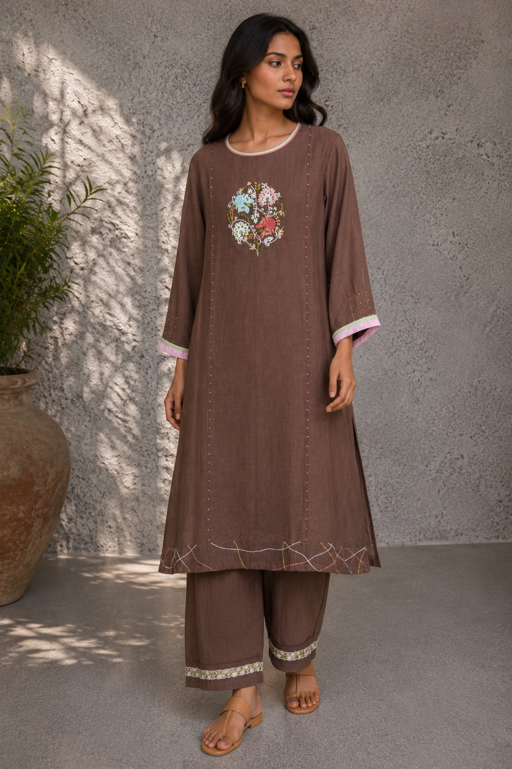 Mocha Brown Kurta Set