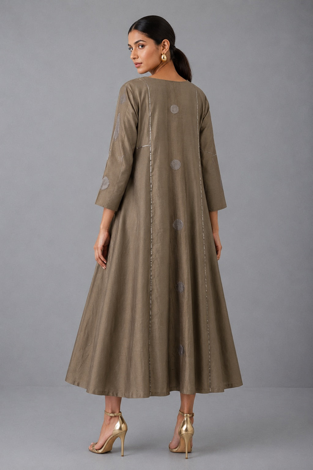 Kalidaar - Ekru Kurta Set