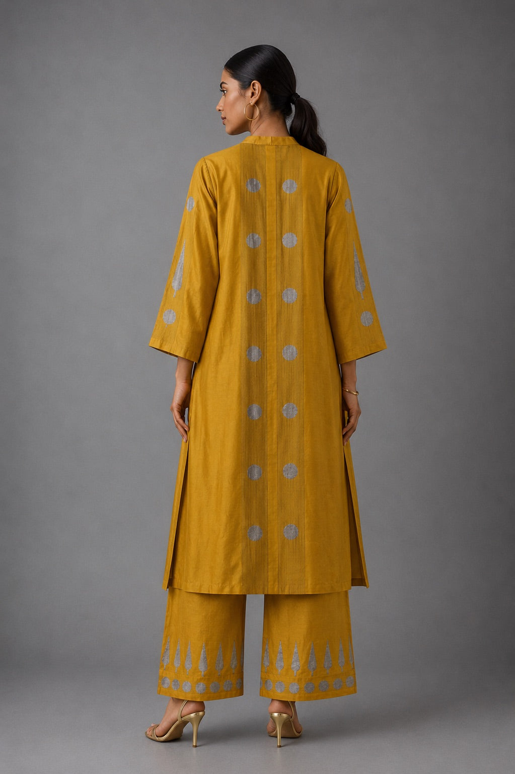 Placketed - Golden Yellow Kurta Set