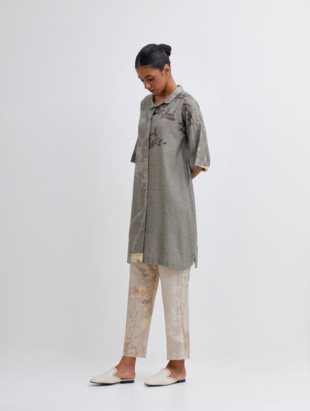 Foliage Olive Shirt & Beige Pants Set