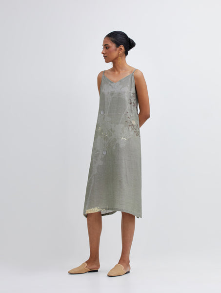 Foliage Olive Camisole Dress