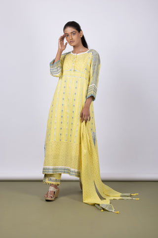 Limelight Yellow Kurta Set - Mélange