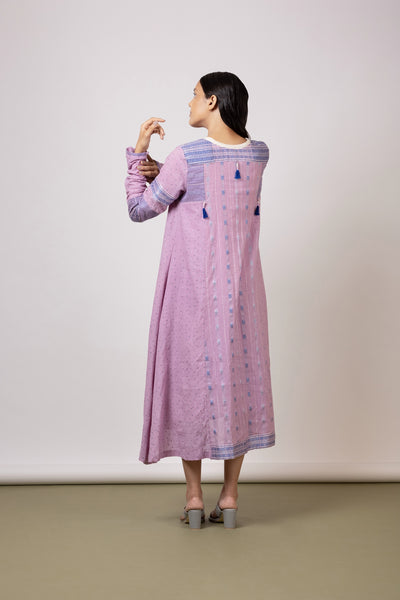 Lilac Breeze Long Churi Sleeve Dress - Mélange