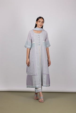 Blush Grey Kurta Set - Mélange