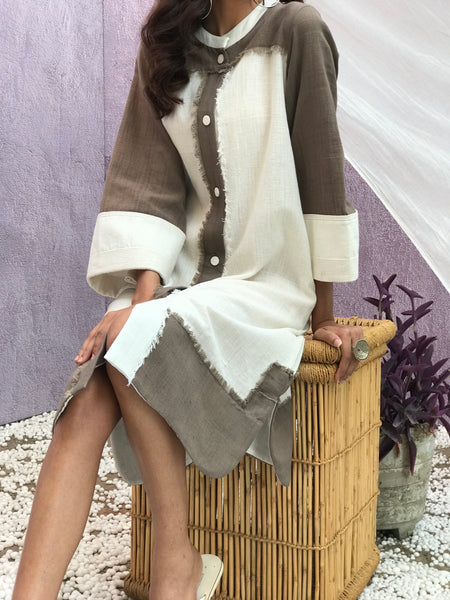 CORD - Fringed Short Shirt Dress