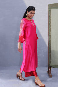 Ruby Pink Tvaksati Festive Kurta Set