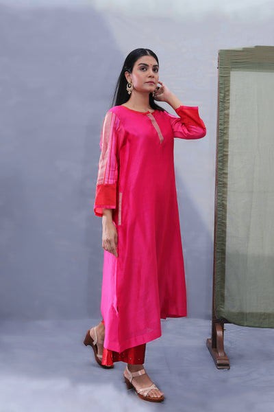 Ruby Pink Tvaksati Festive Kurta Set