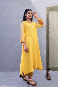 Saffire Yellow Tvaksati Festive Kurta Set