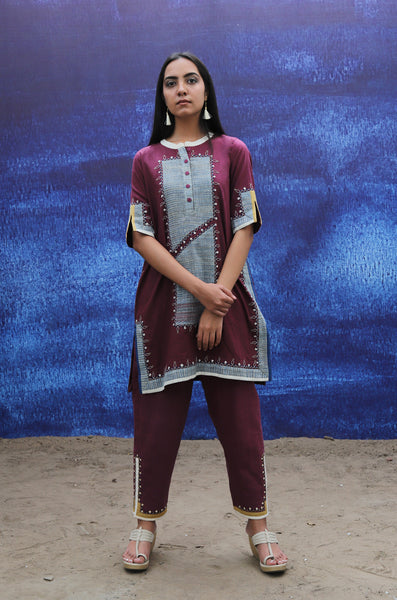 Kurta - Gujarati Style Hand Embroidered Tunic