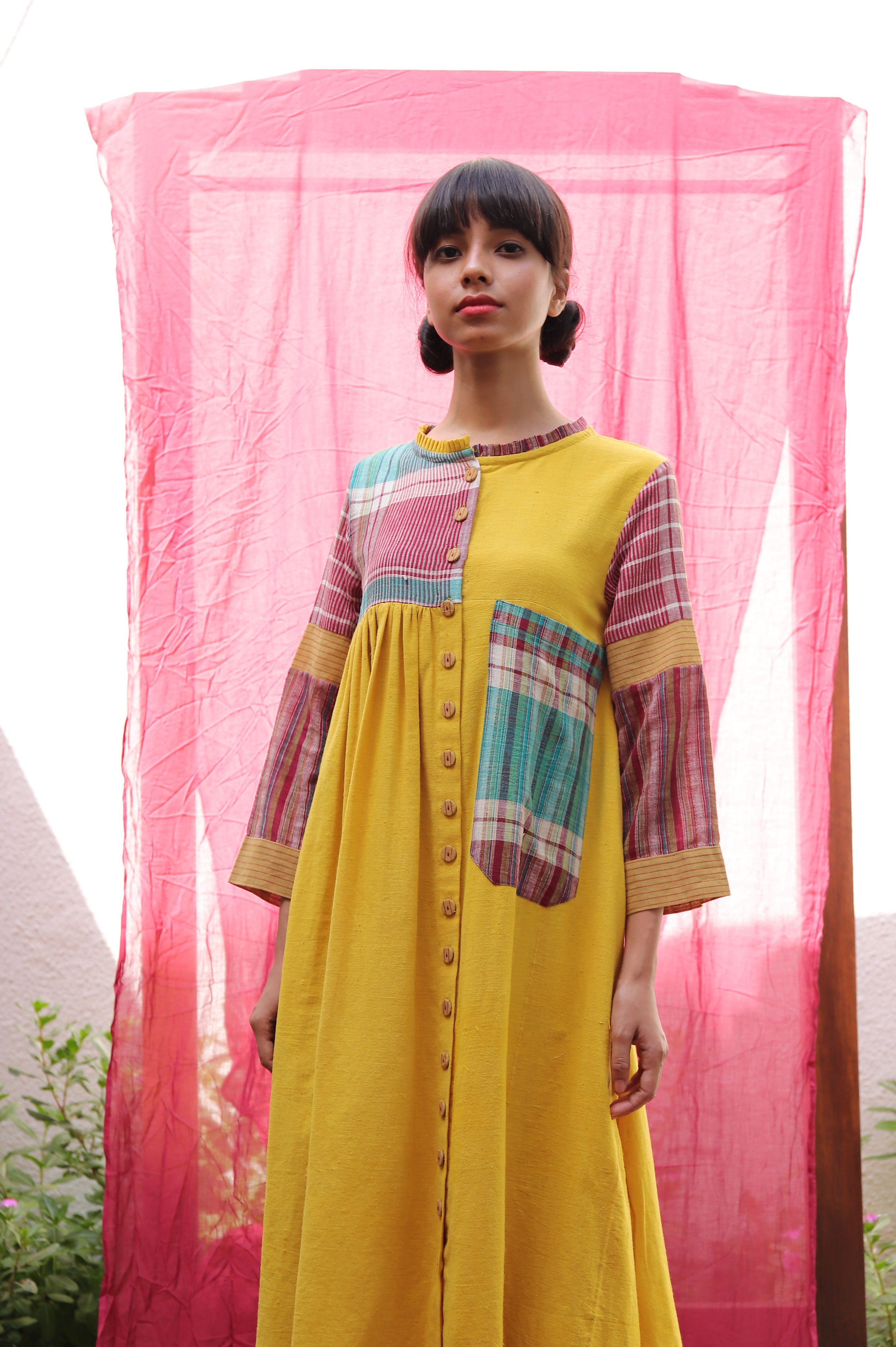 GAMCHA - Mustard Shirt Dress
