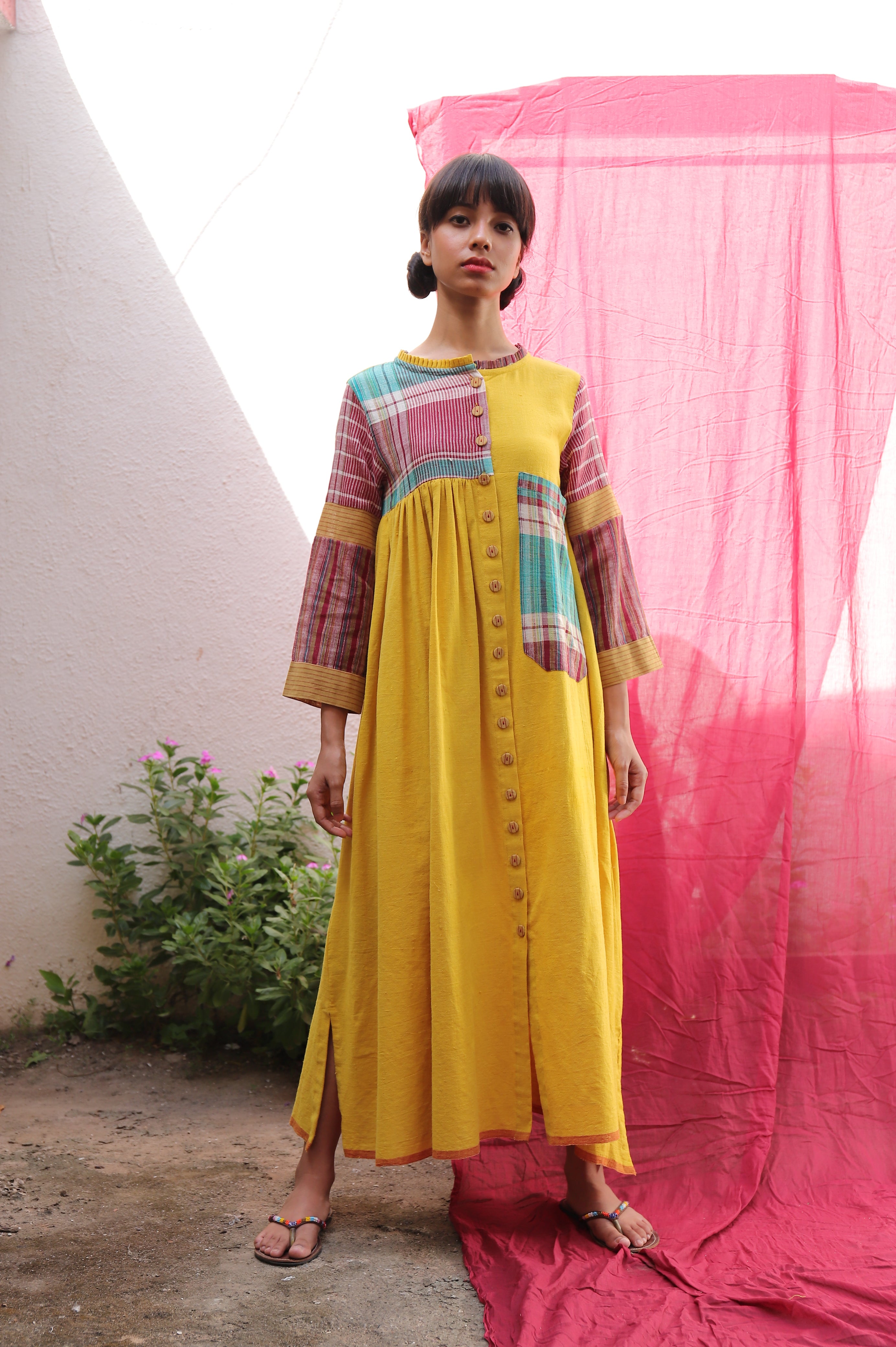 GAMCHA - Mustard Shirt Dress