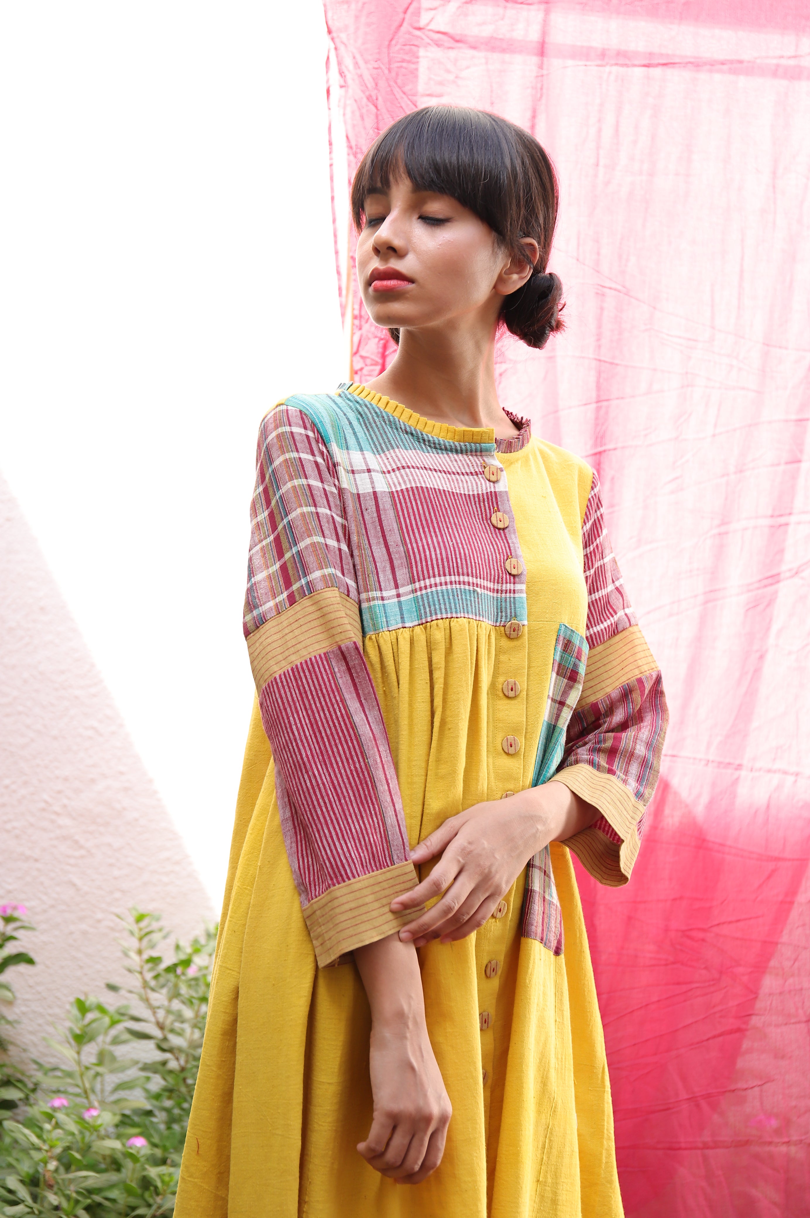 GAMCHA - Mustard Shirt Dress